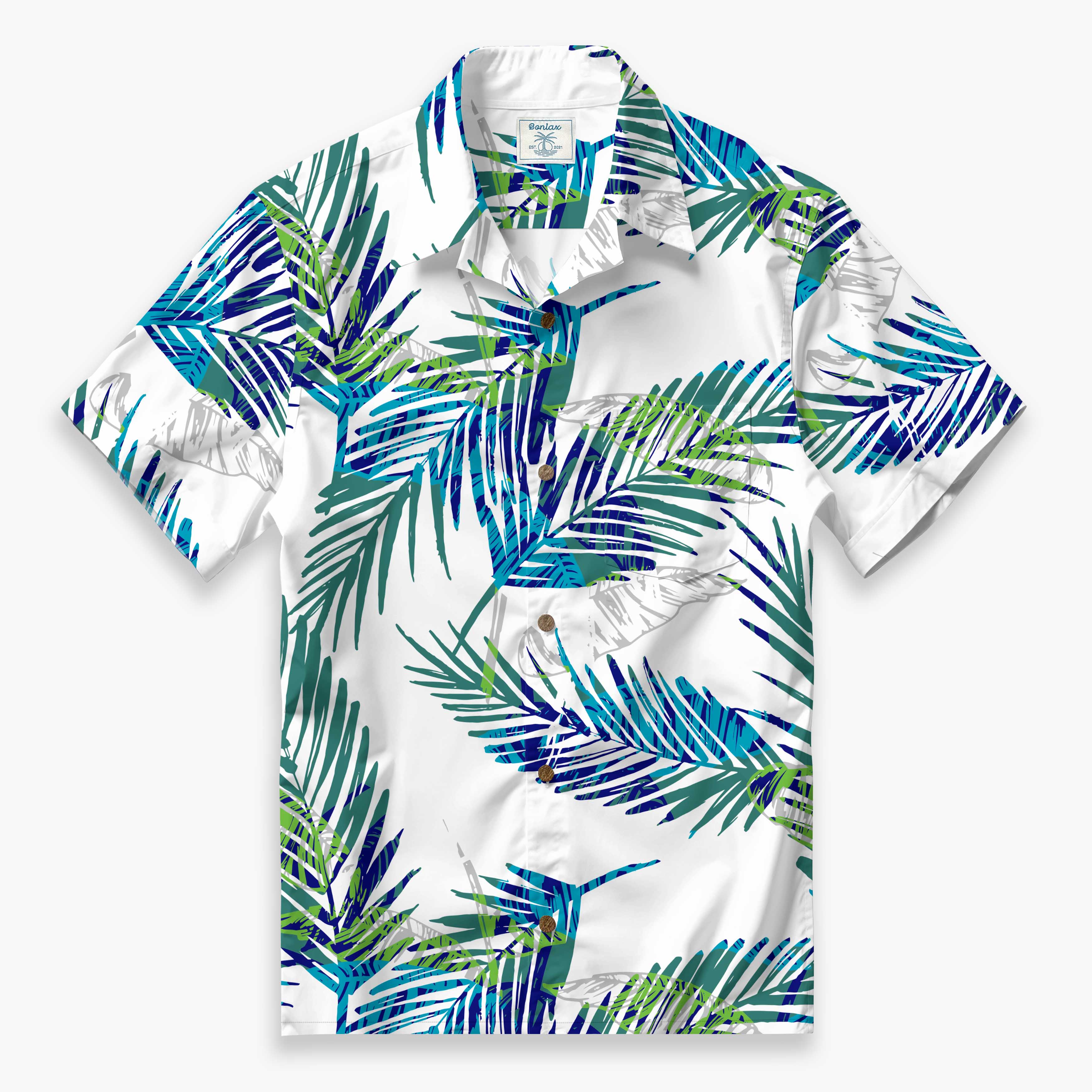 Palm Tree Leaf Camp Shirt