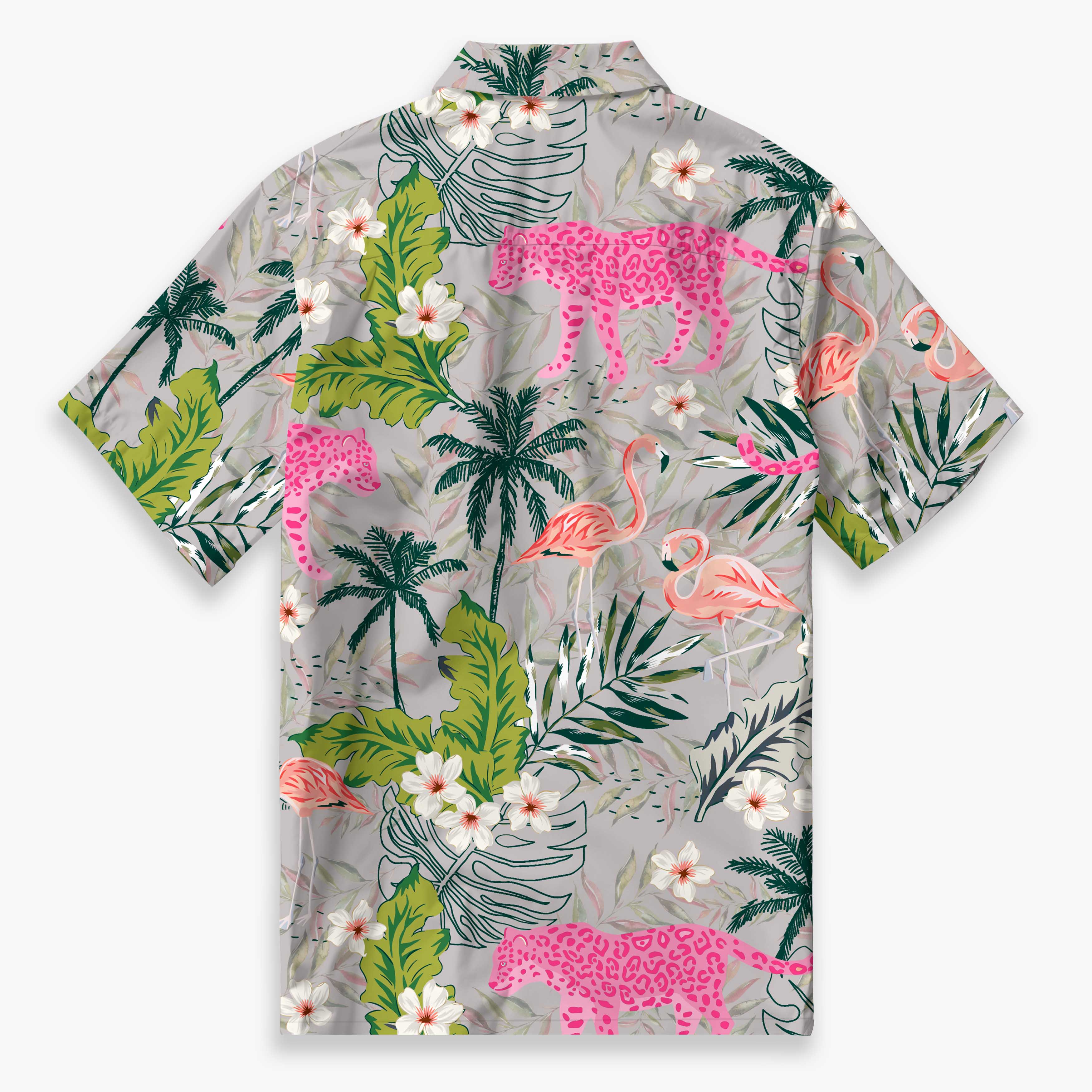 Flamingo & Leopard Camp Shirt