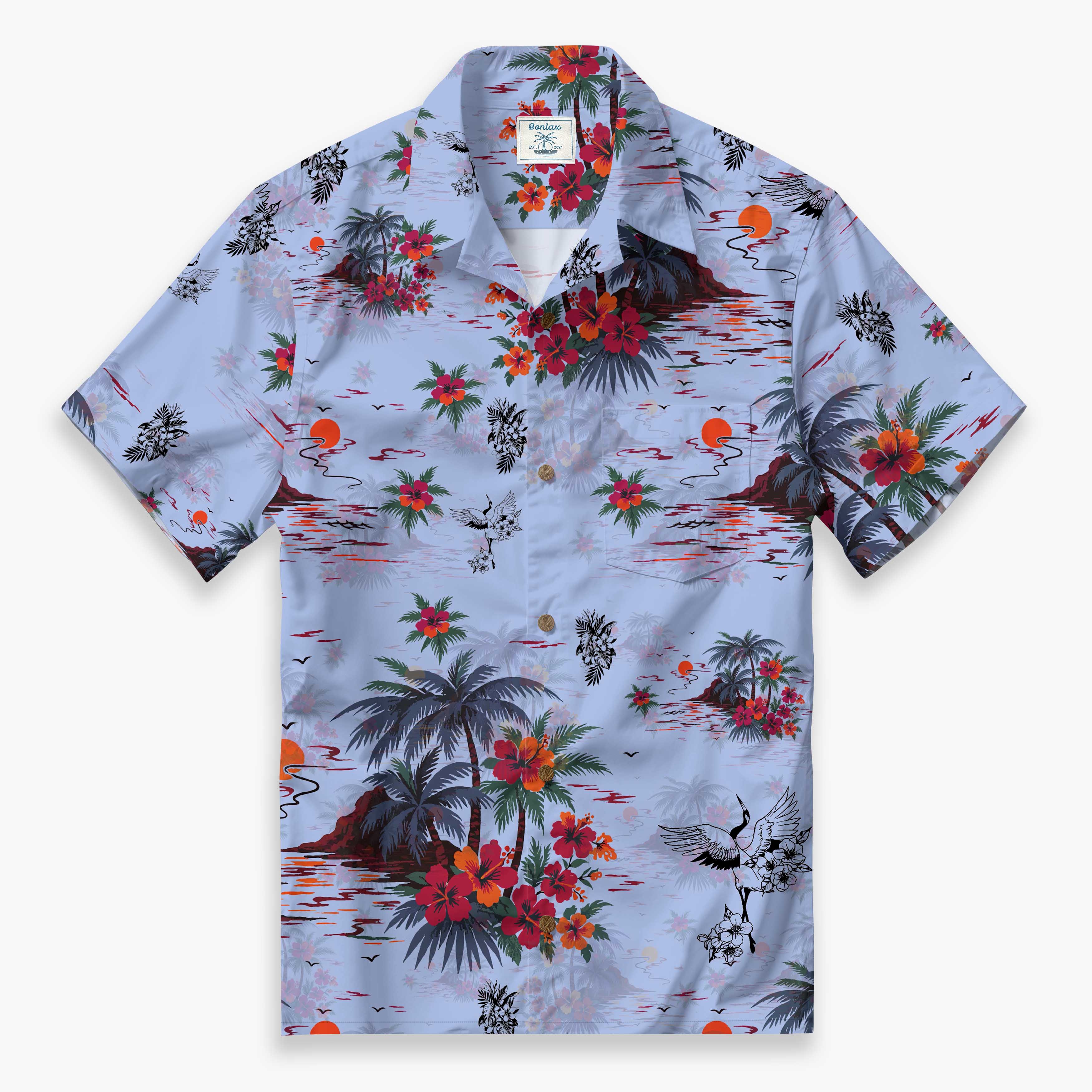 Sunset at the seaside Camp Shirt