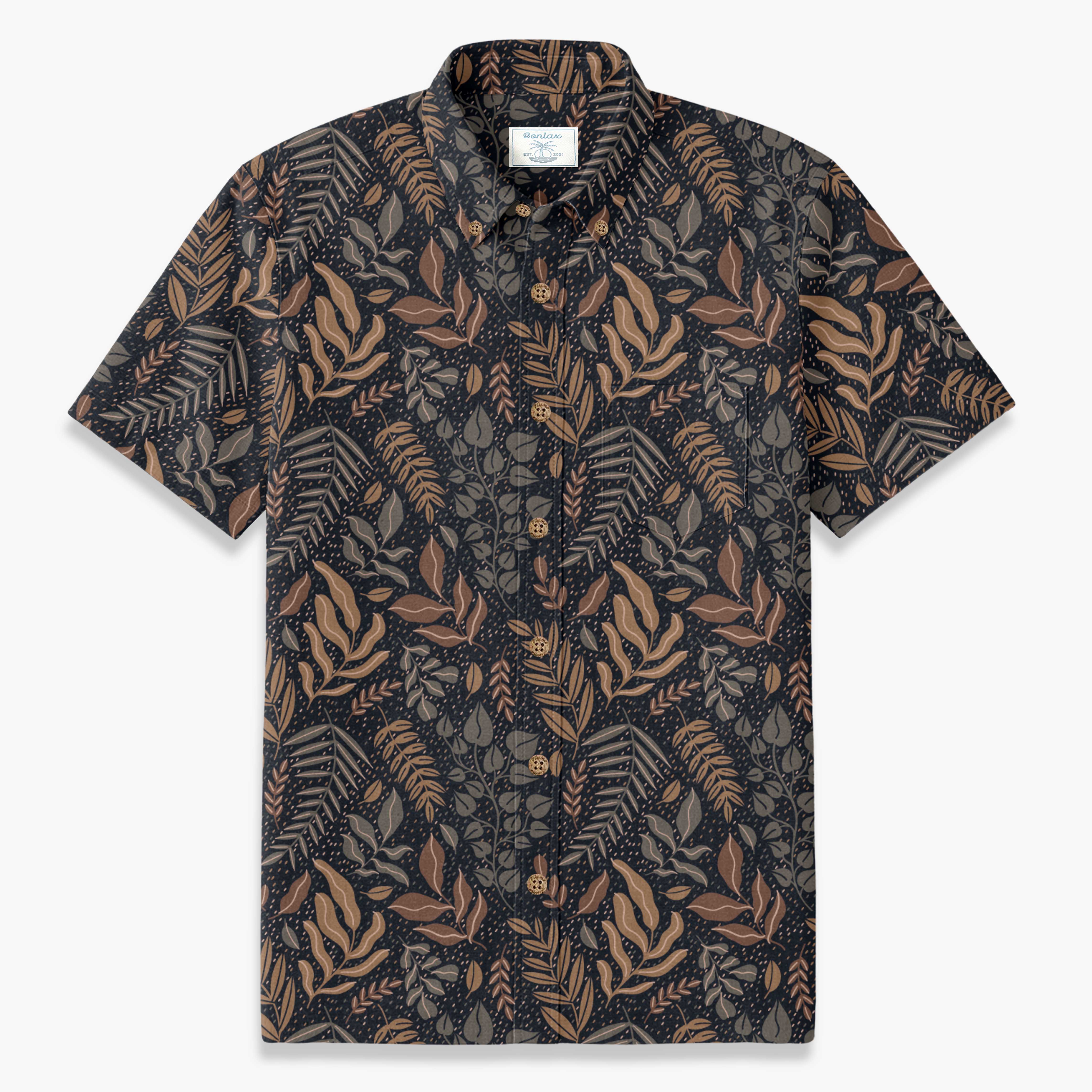 Men's Abstract Floral Shirt | Modern Artistic Flower Print | Bonlax