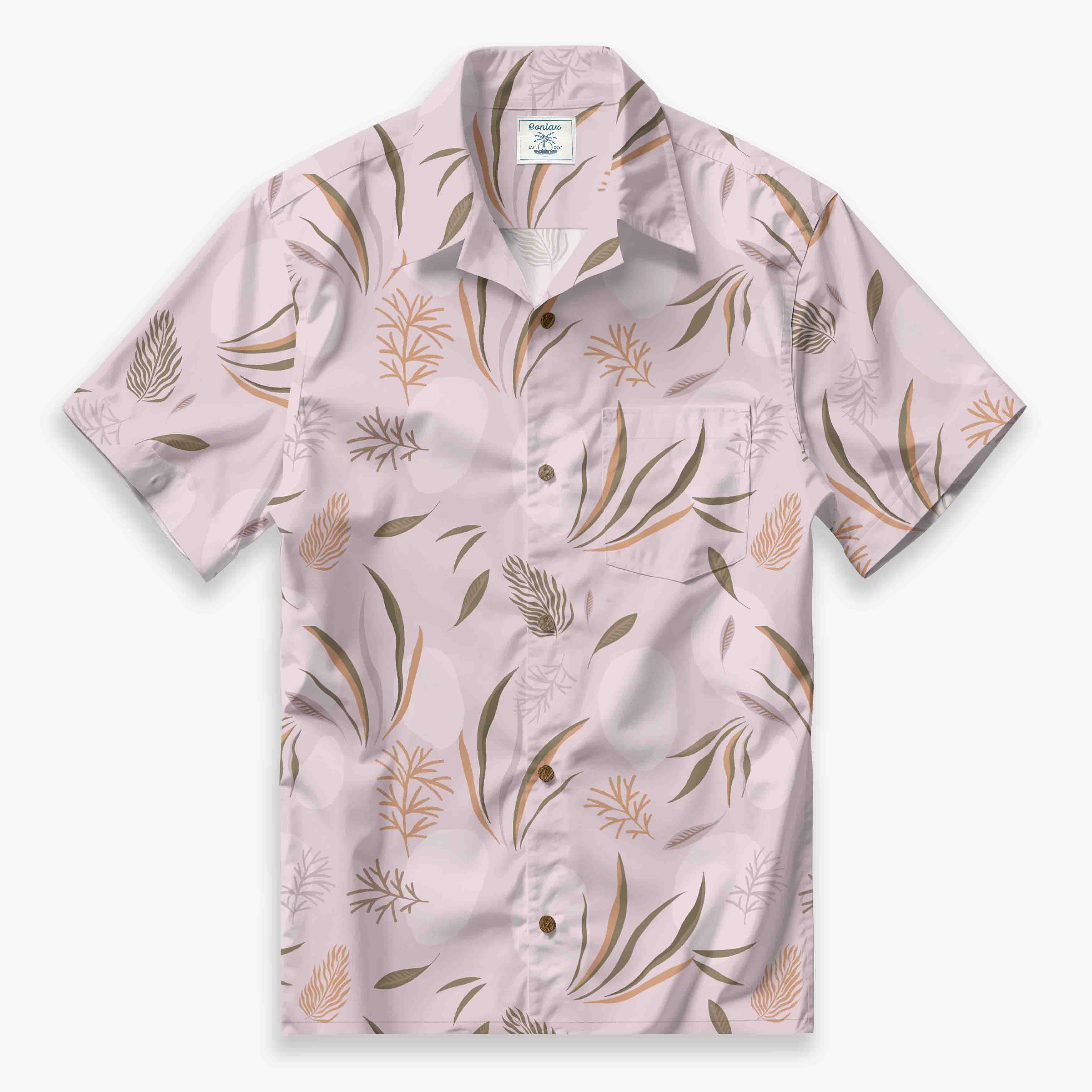 Spring Leaf Shadows Camp Shirt