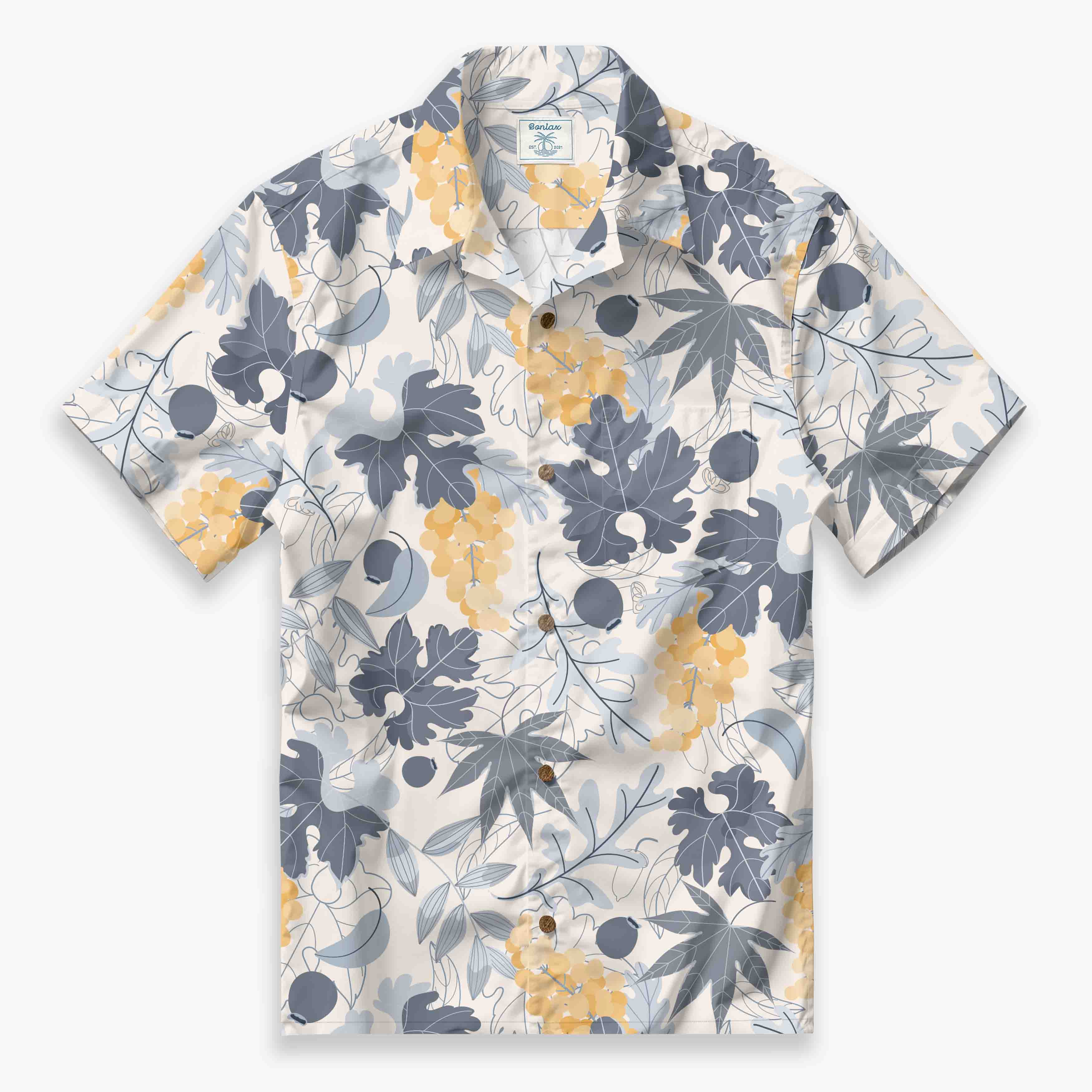 Grape Vine Leaf Whisper Camp Shirt
