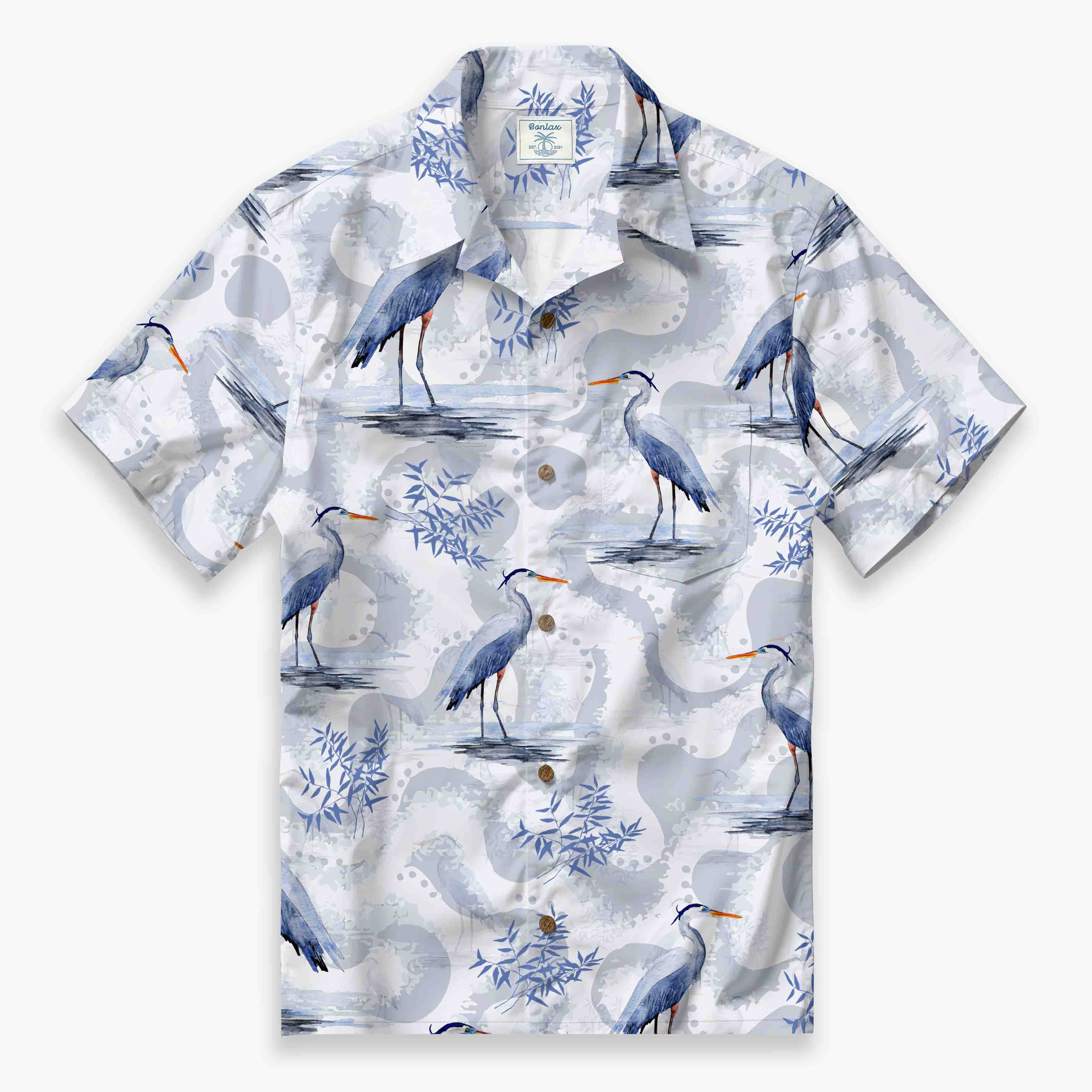 Heron Serenade Camp Shirt
