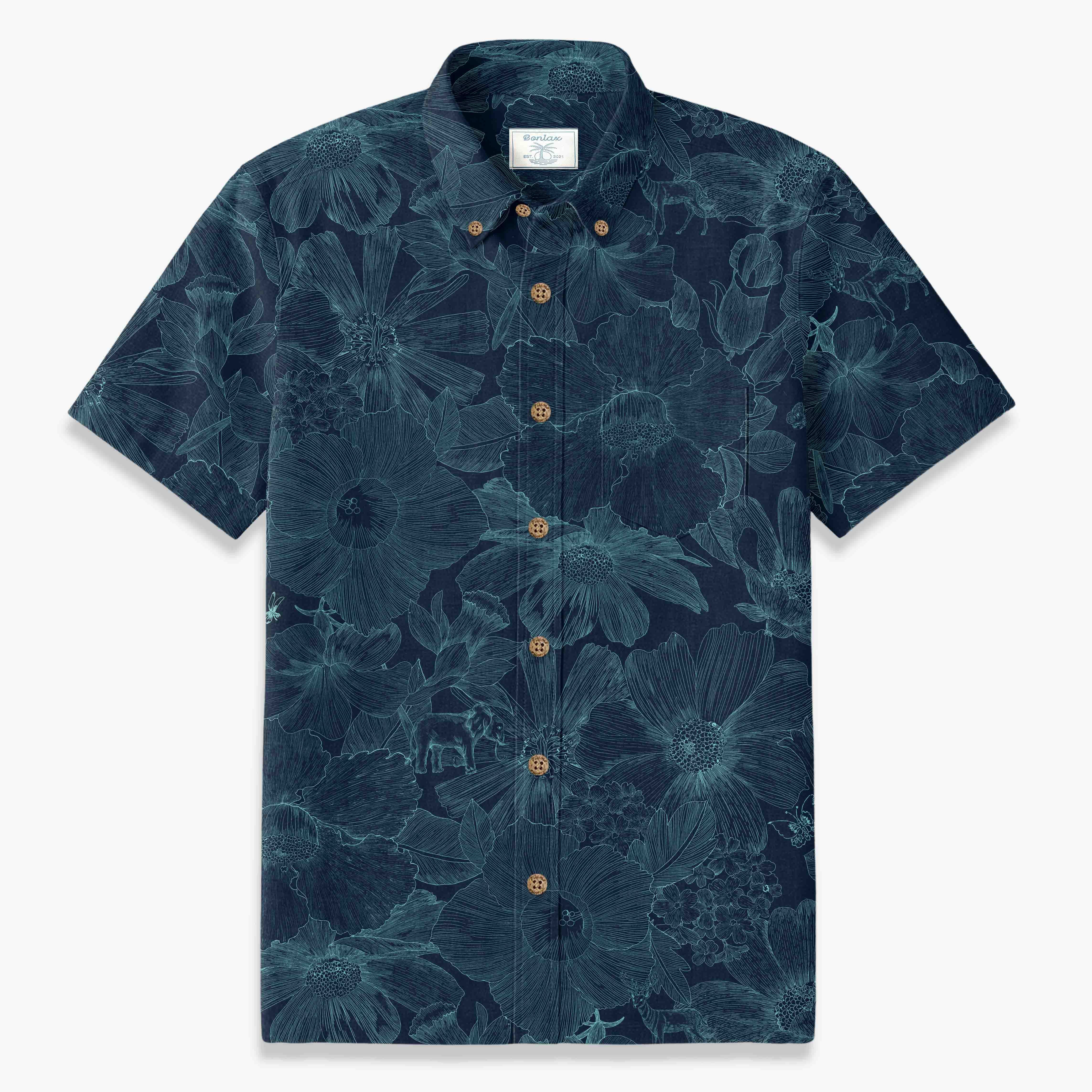Indigo Floral Elephant Whisper