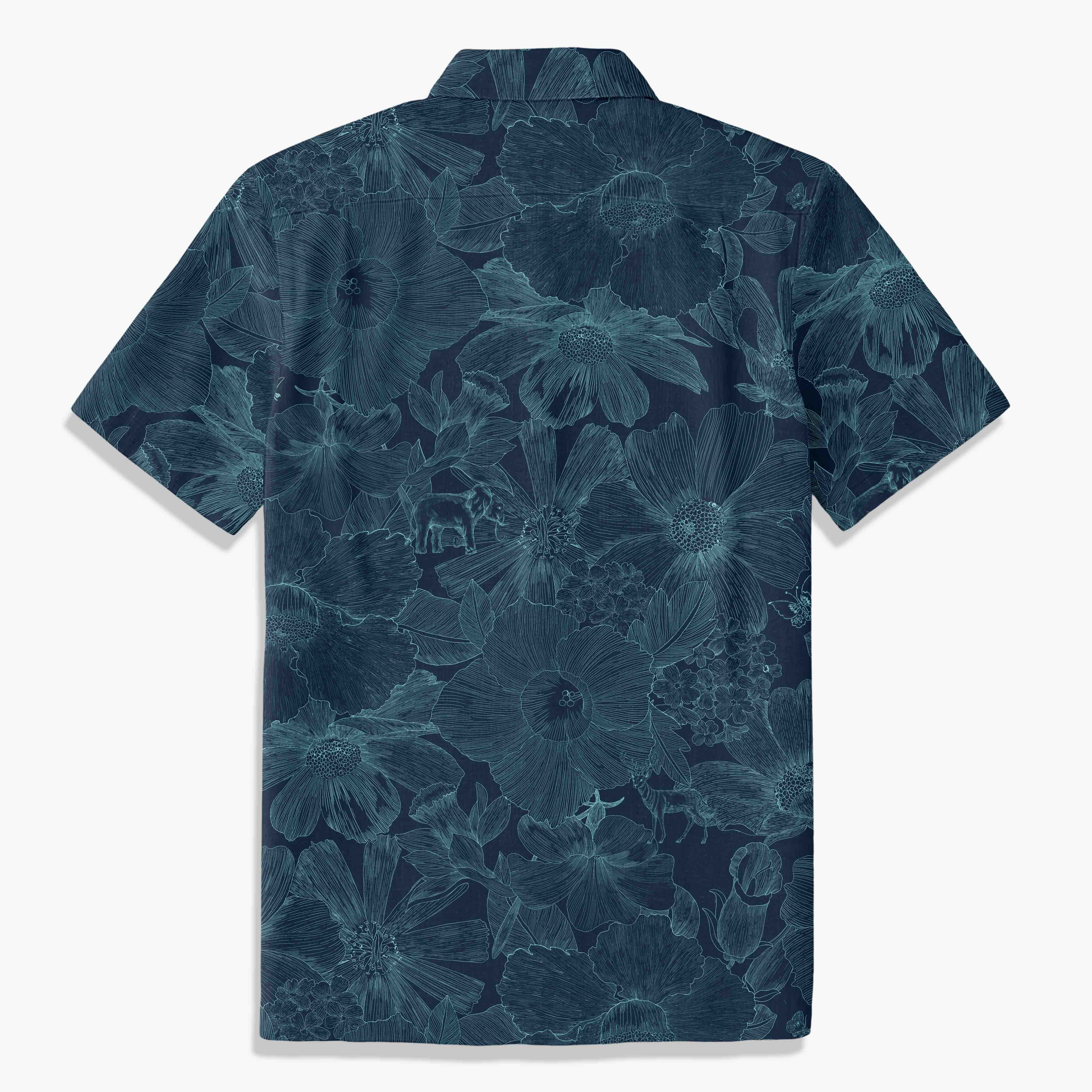 Indigo Floral Elephant Whisper