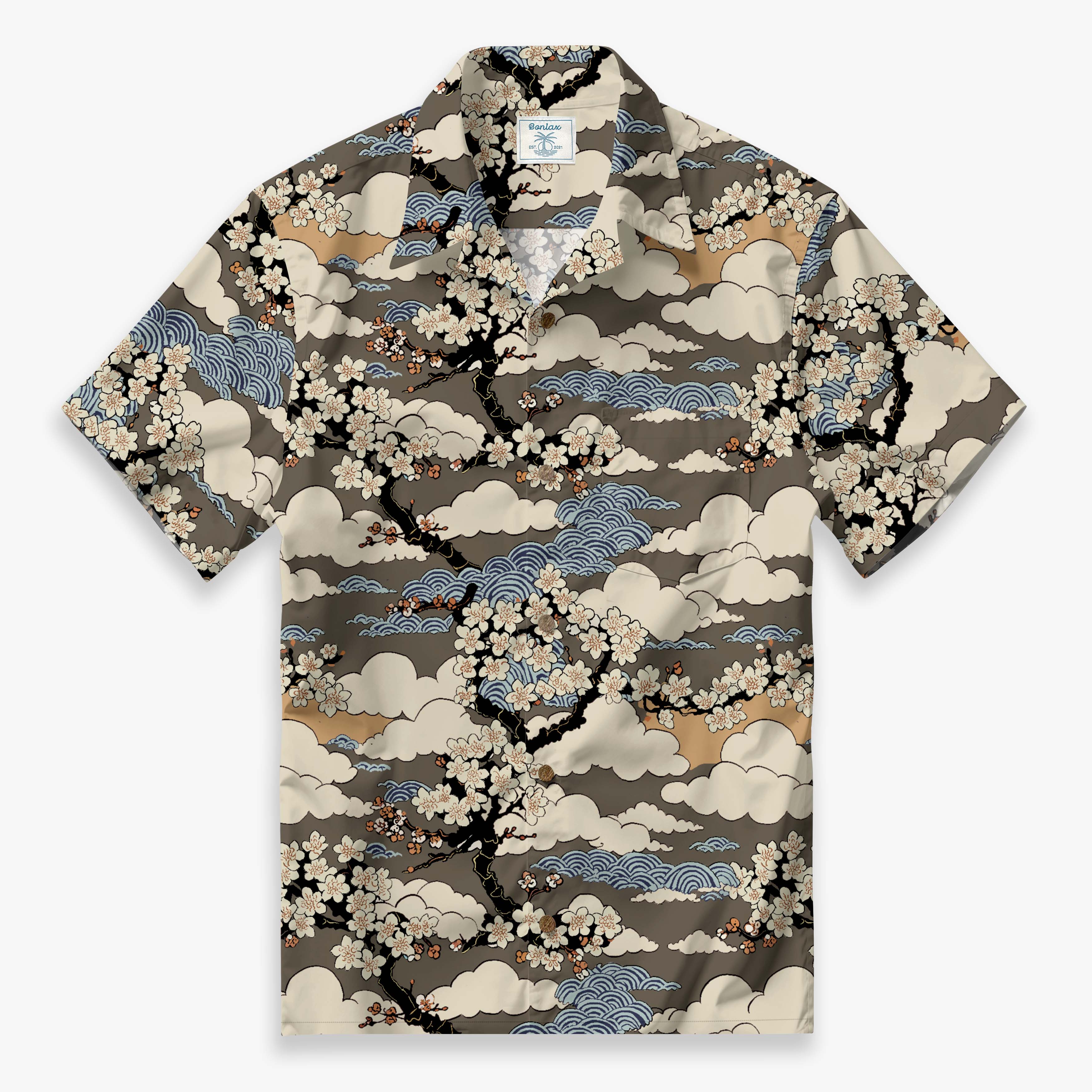 Clouds & Cherry Blossoms Camp Shirt