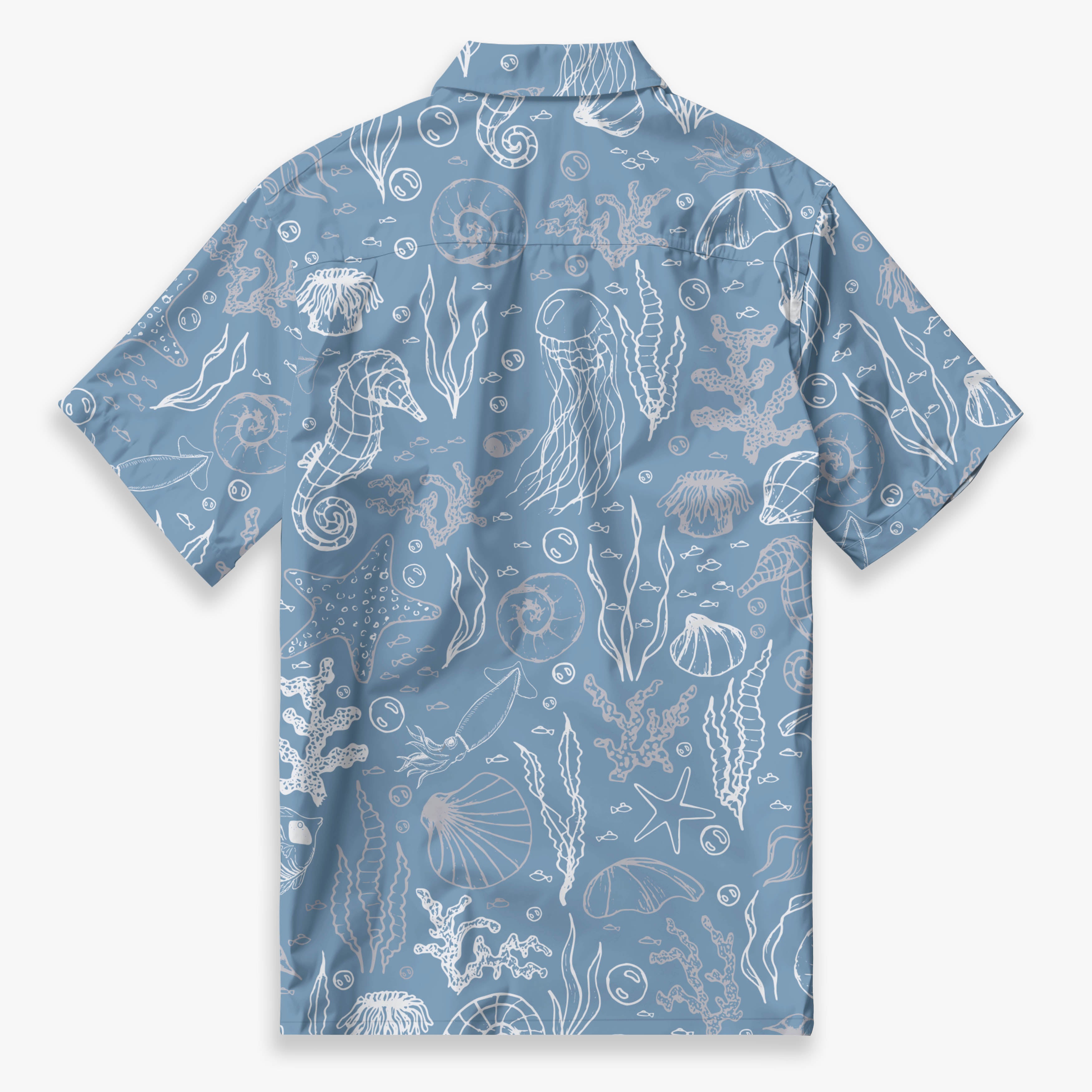 Marine Life Scroll Camp Shirt