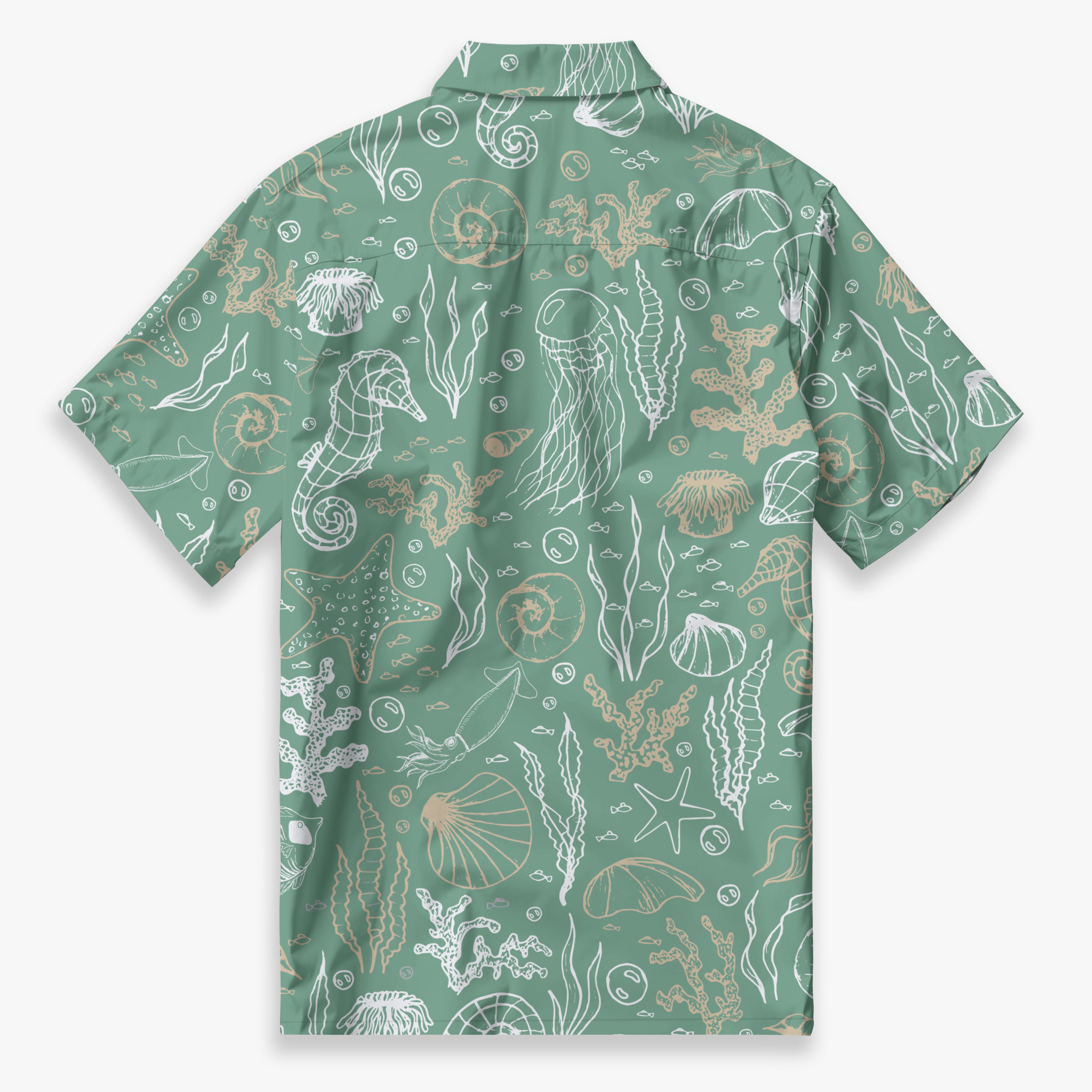 Marine Life Scroll Camp Shirt