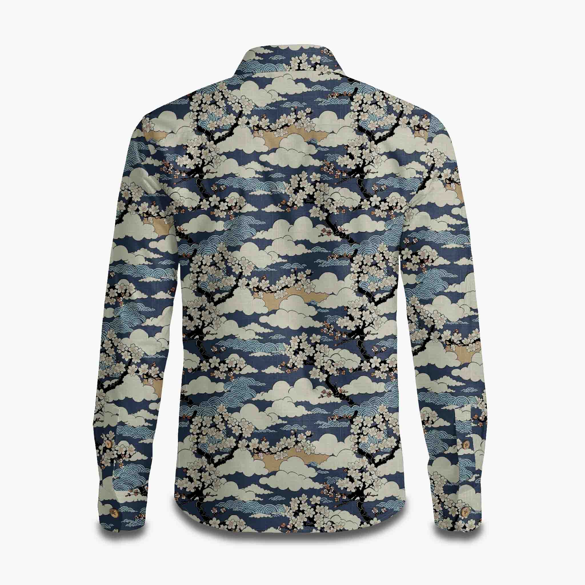 Clouds & Cherry Blossoms Long Sleeve Shirt