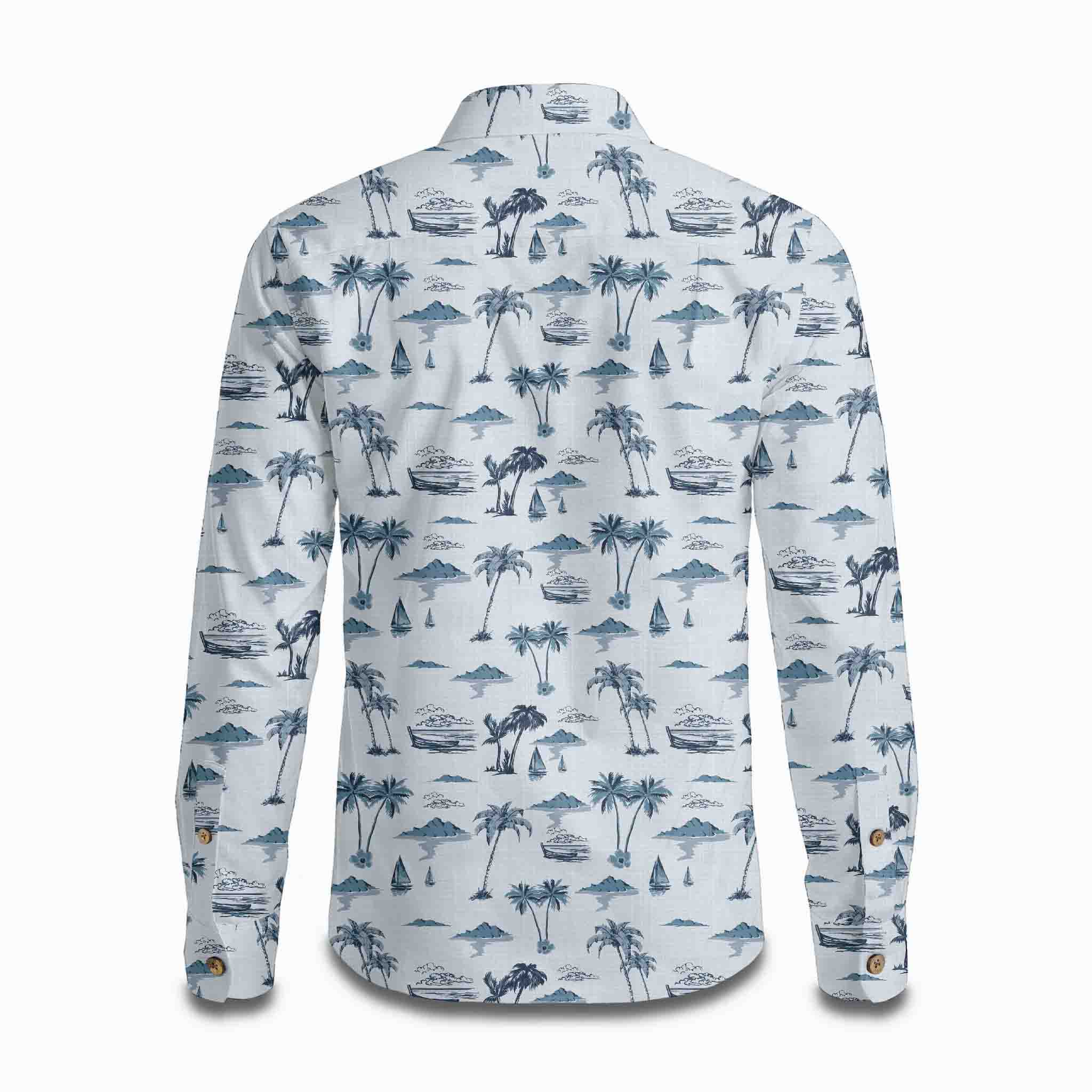 Island Coconut Tree Long Sleeve Shirt