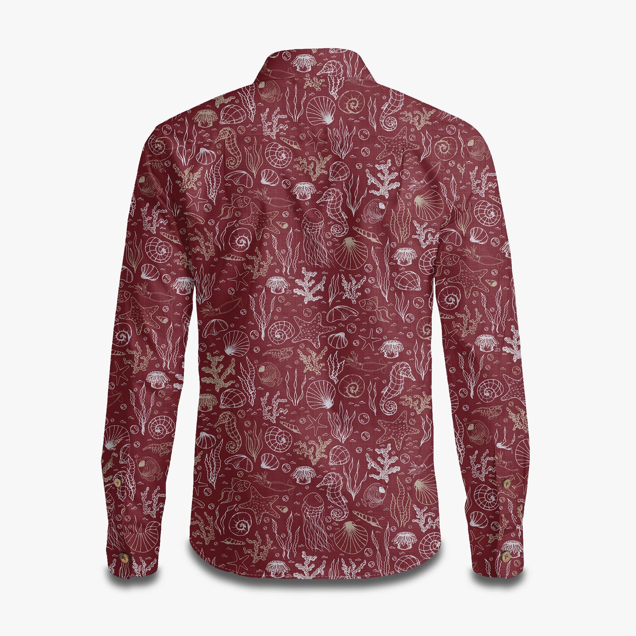 Marine Life Scroll Long Sleeve Shirt