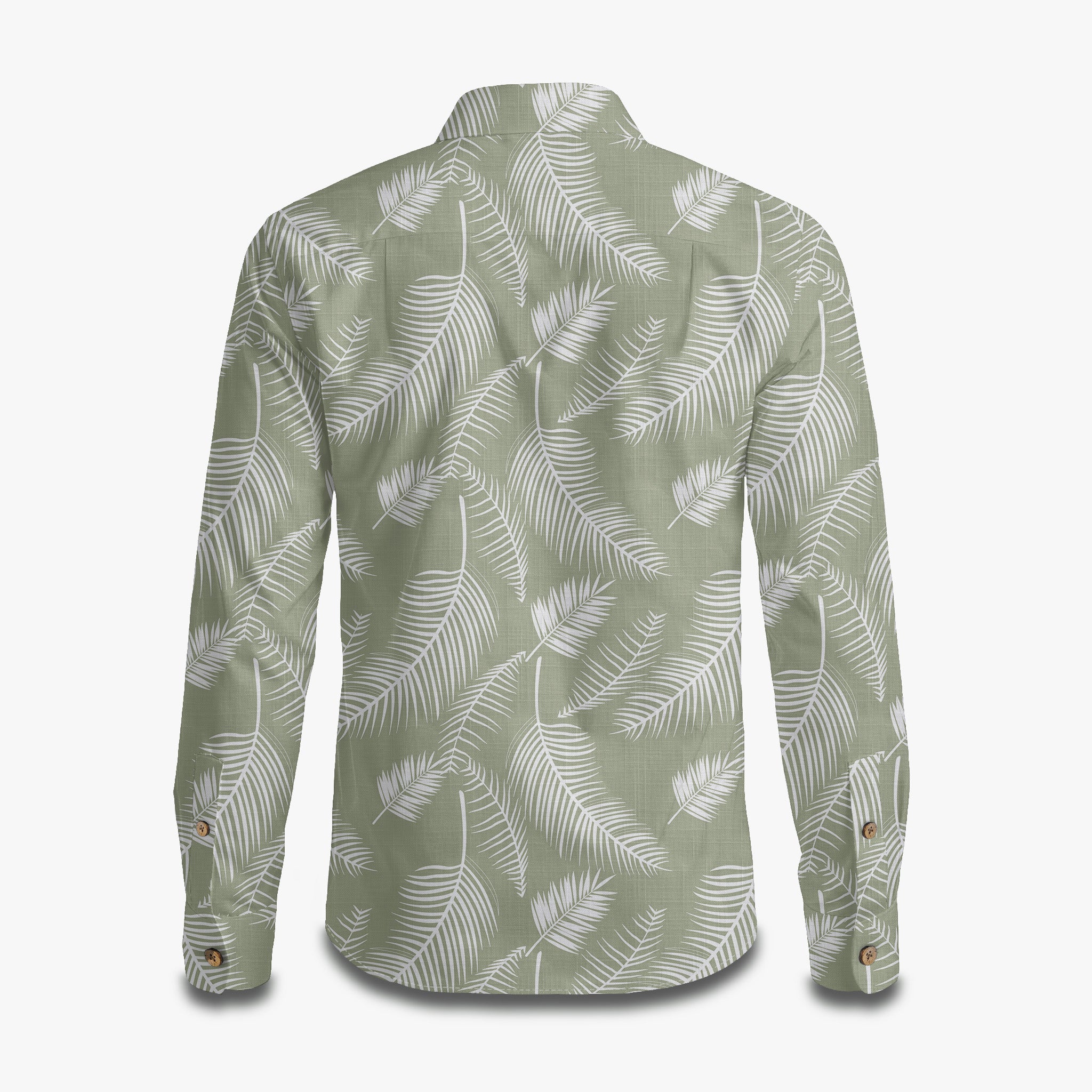 Tropical Leaf Palms Long Sleeve Shirt