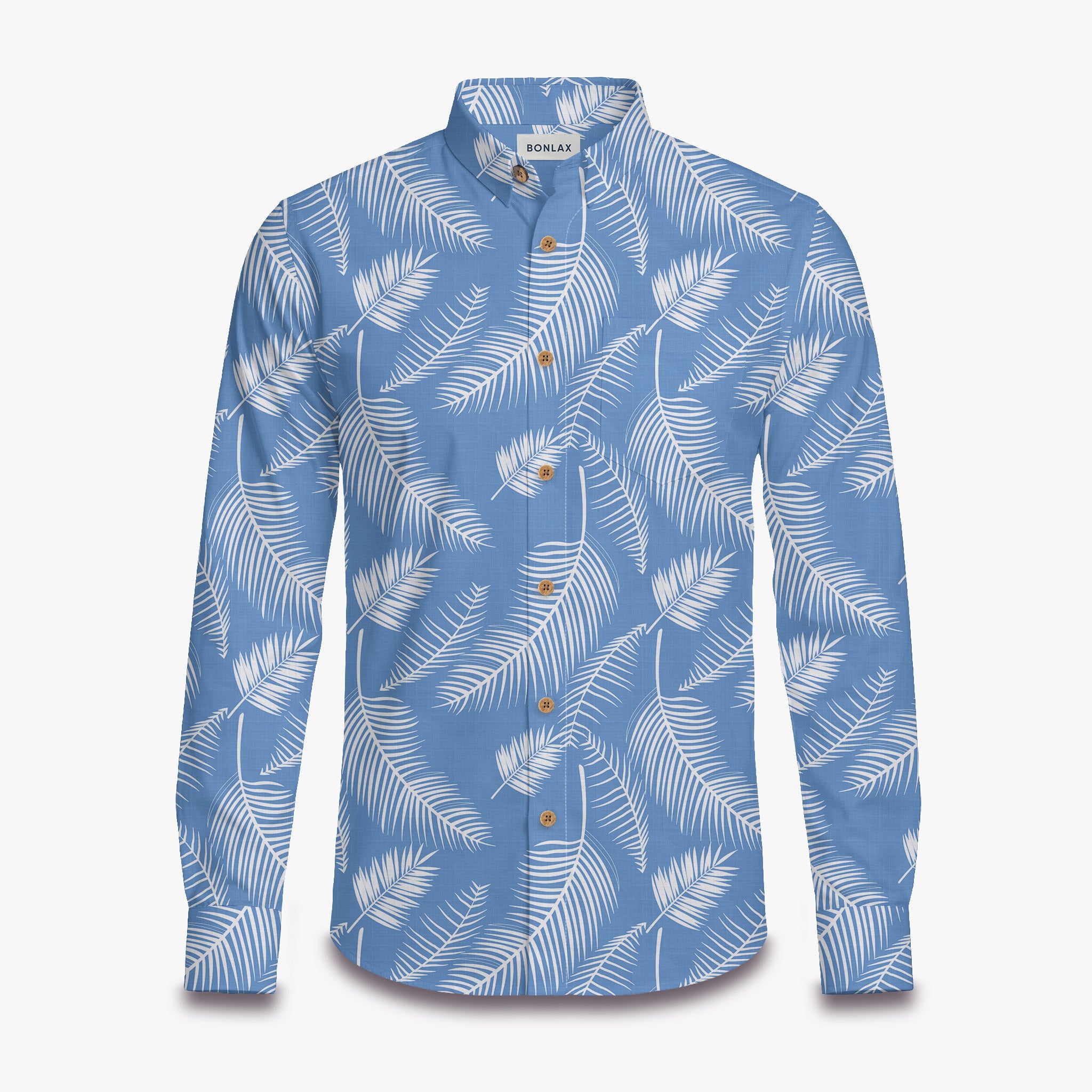 Tropical Leaf Palms Long Sleeve Shirt