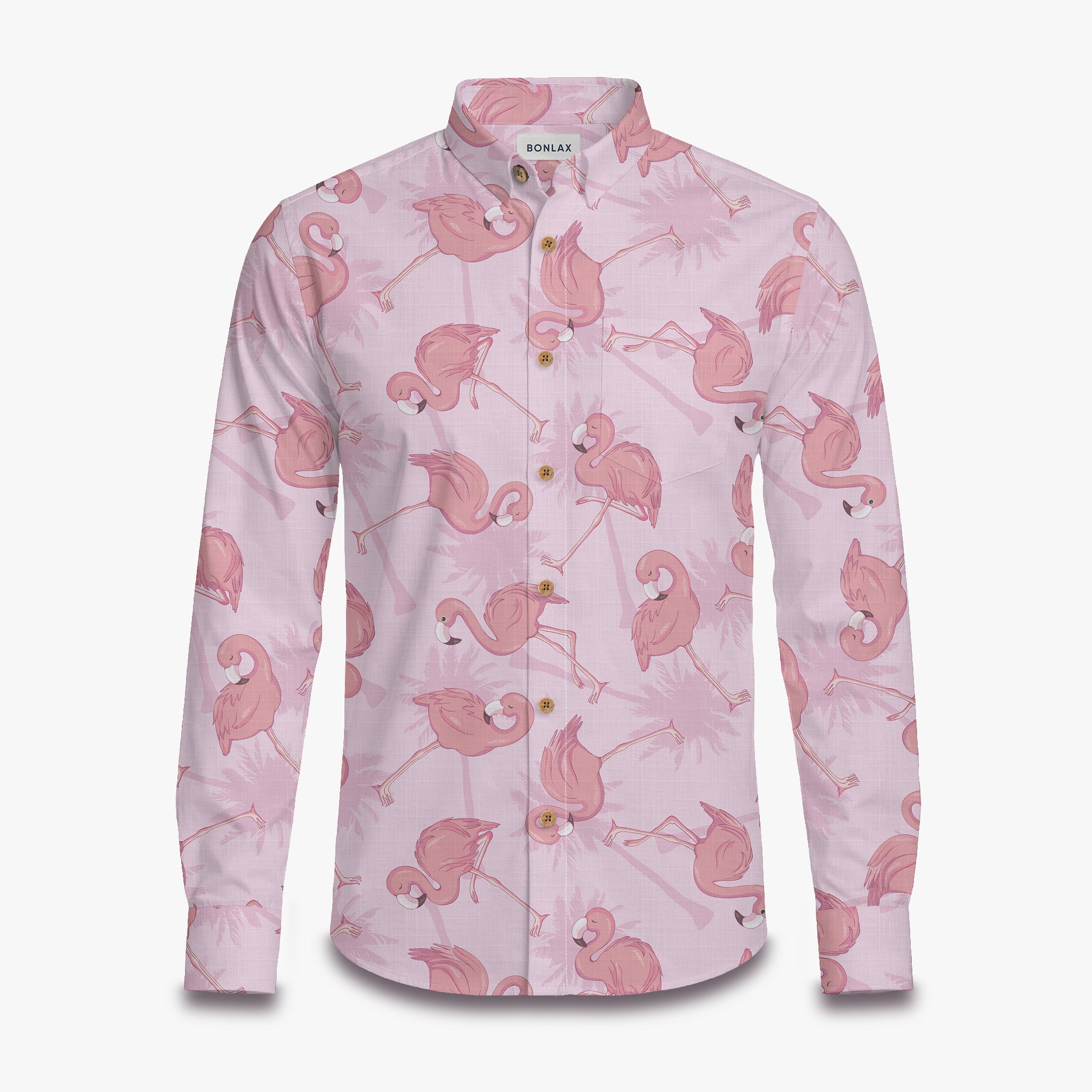 Tropical Flamingo Long Sleeve Shirt