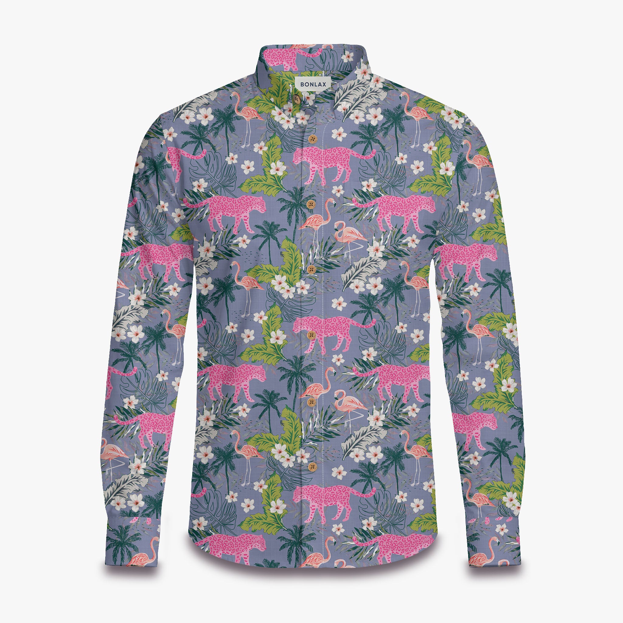 Flamingo & Leopard Long Sleeve Shirt
