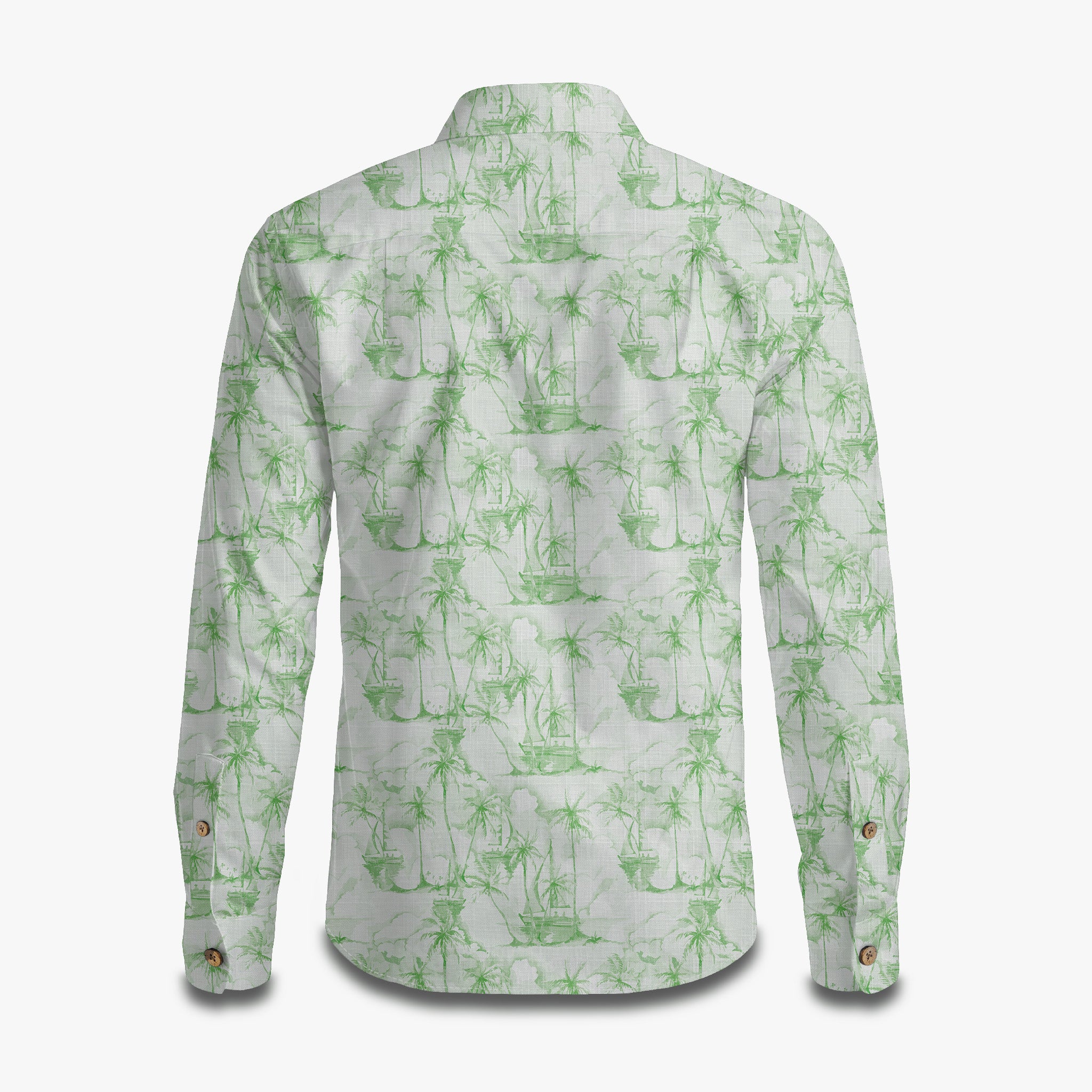 Trees & Boat Long Sleeve Shirt