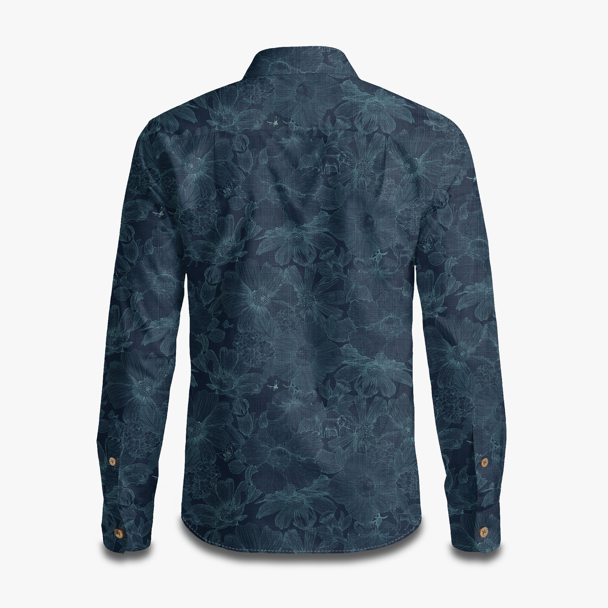 Indigo Floral Elephant Whisper Long Sleeve Shirt