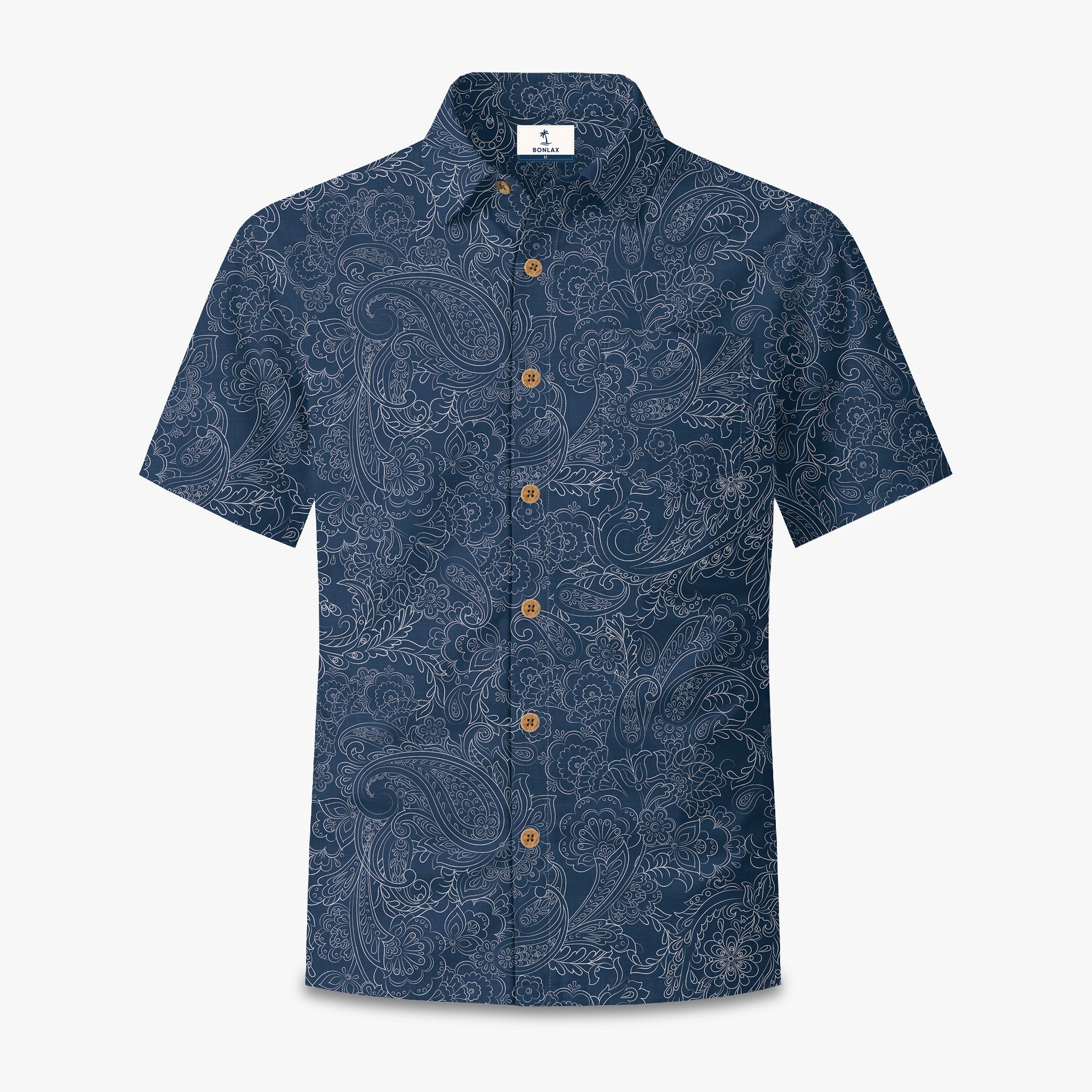 Cocoa Paisley Vintage Short-Sleeve