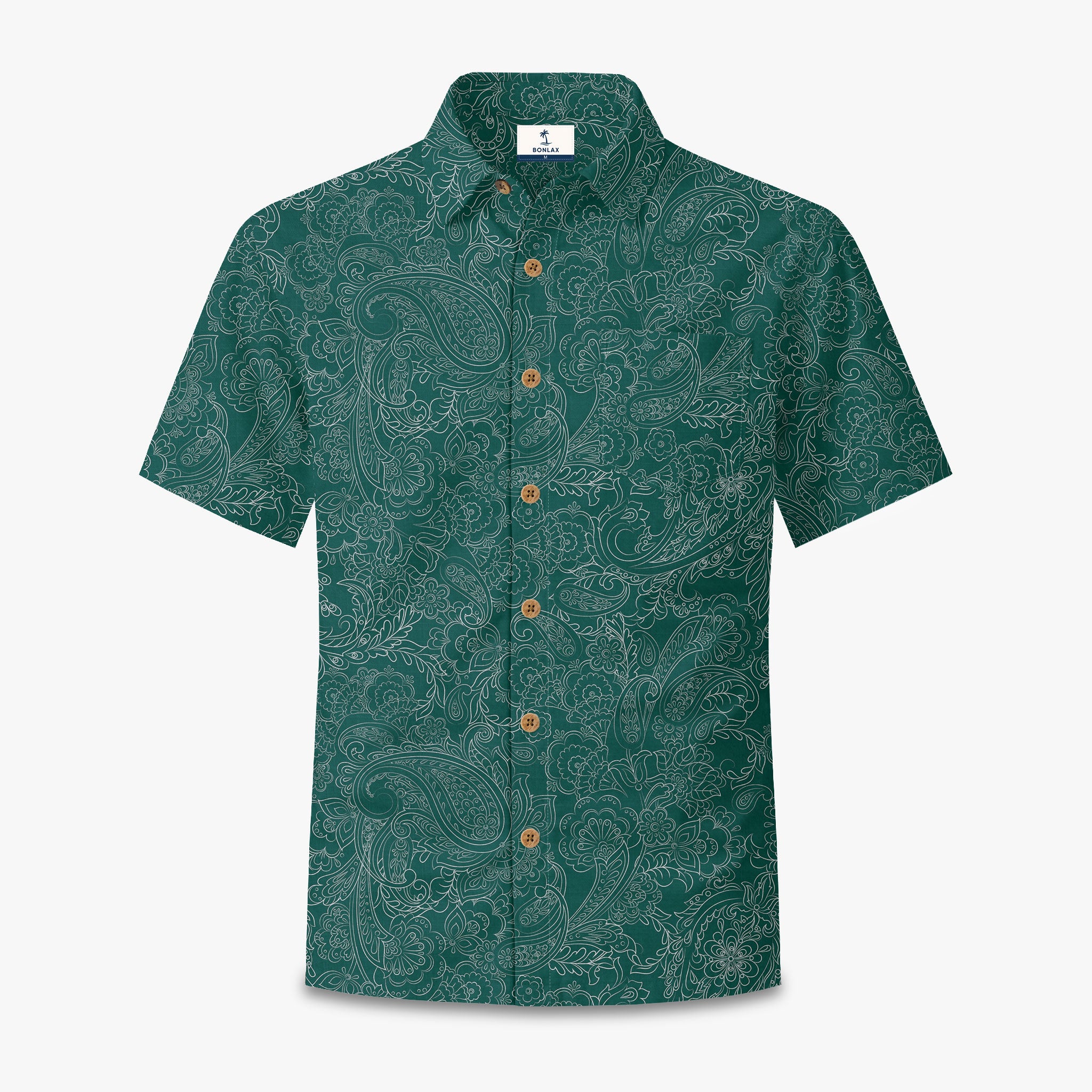 Cocoa Paisley Vintage Short-Sleeve