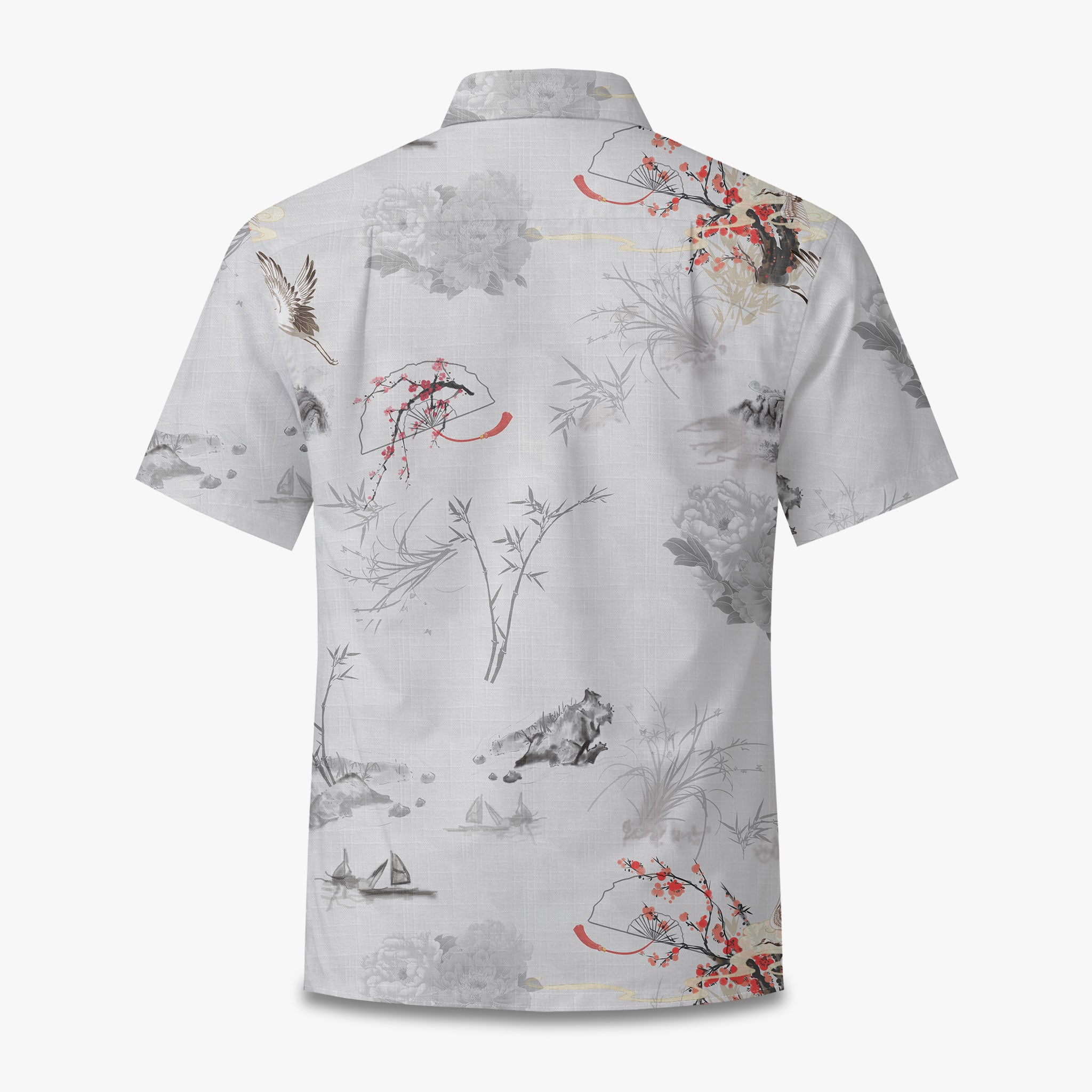 Oriental Poetic Landscape Camp Shirt