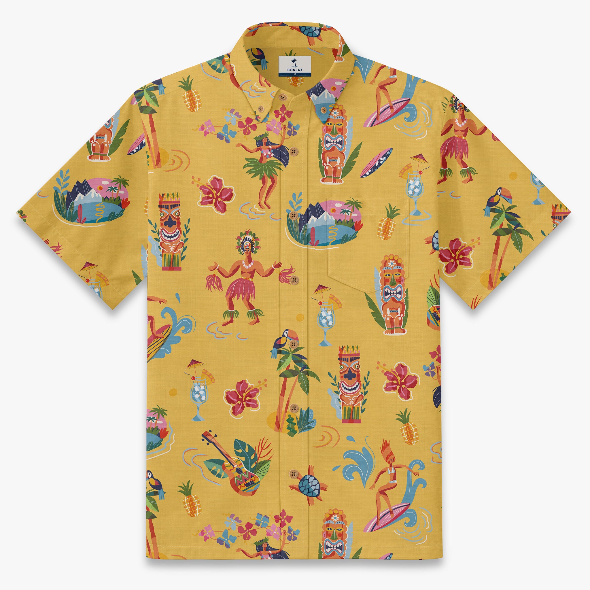 Retro Tiki Luau Hawaiian Shirt