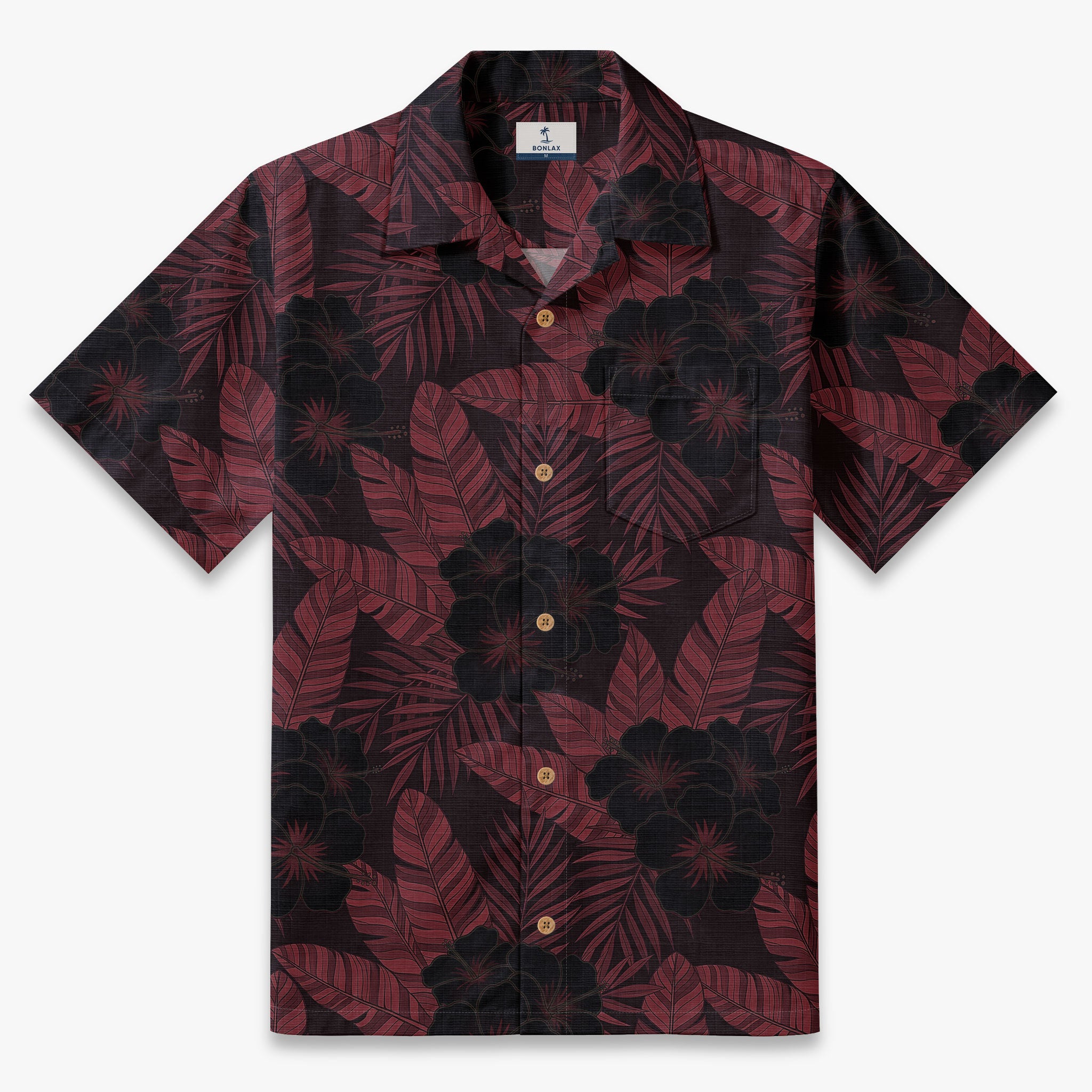 Moonlit Hibiscus Camp Shirt