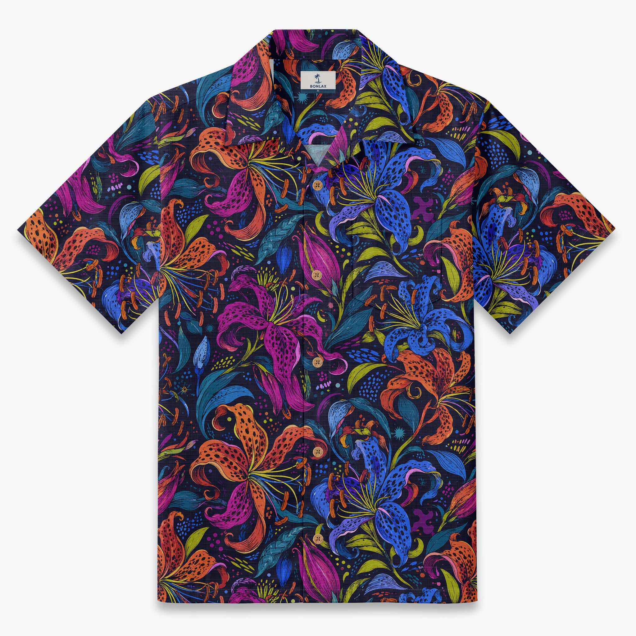 Midnight Lily Oasis Camp Shirt