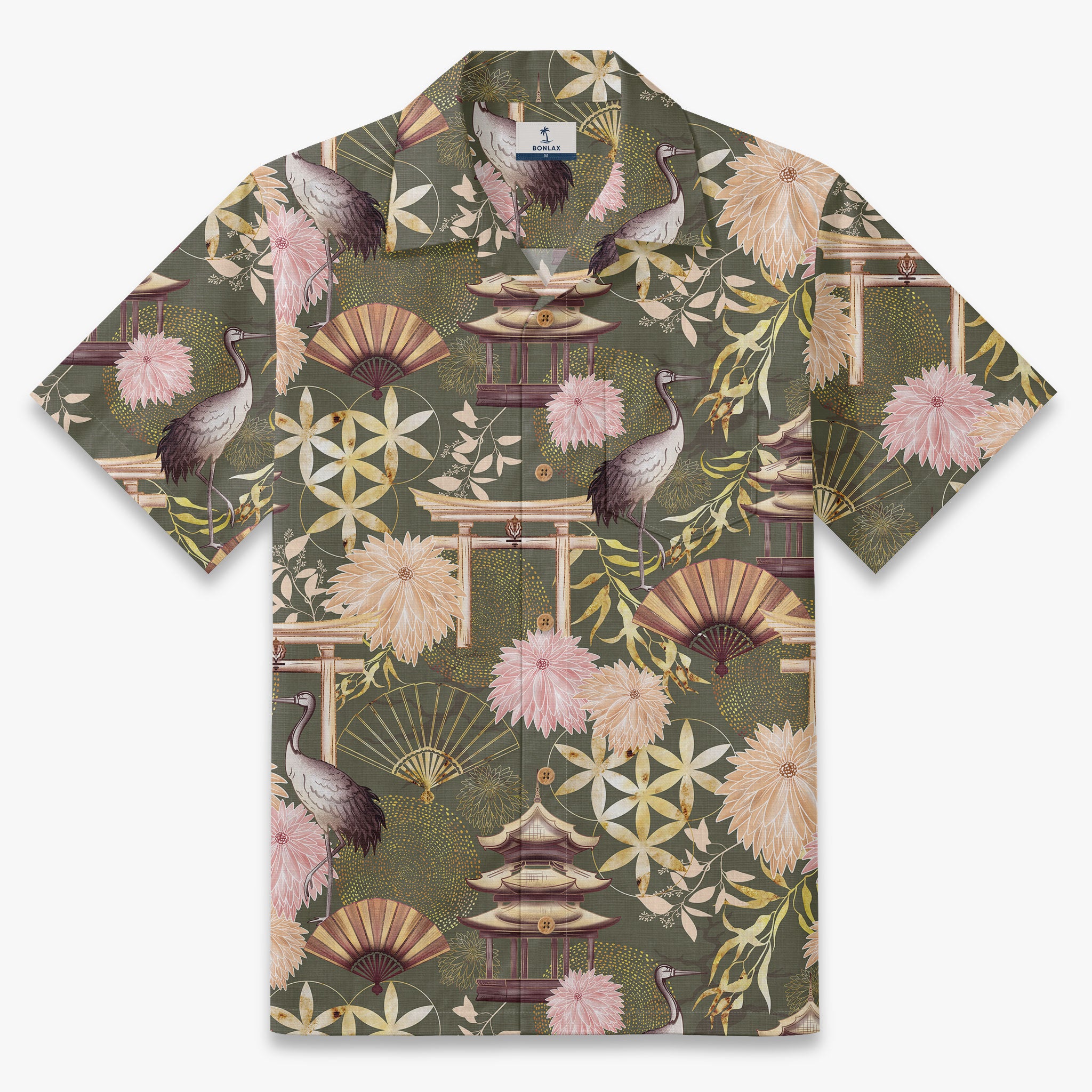 Kyoto Crane Pavilion Camp Shirt