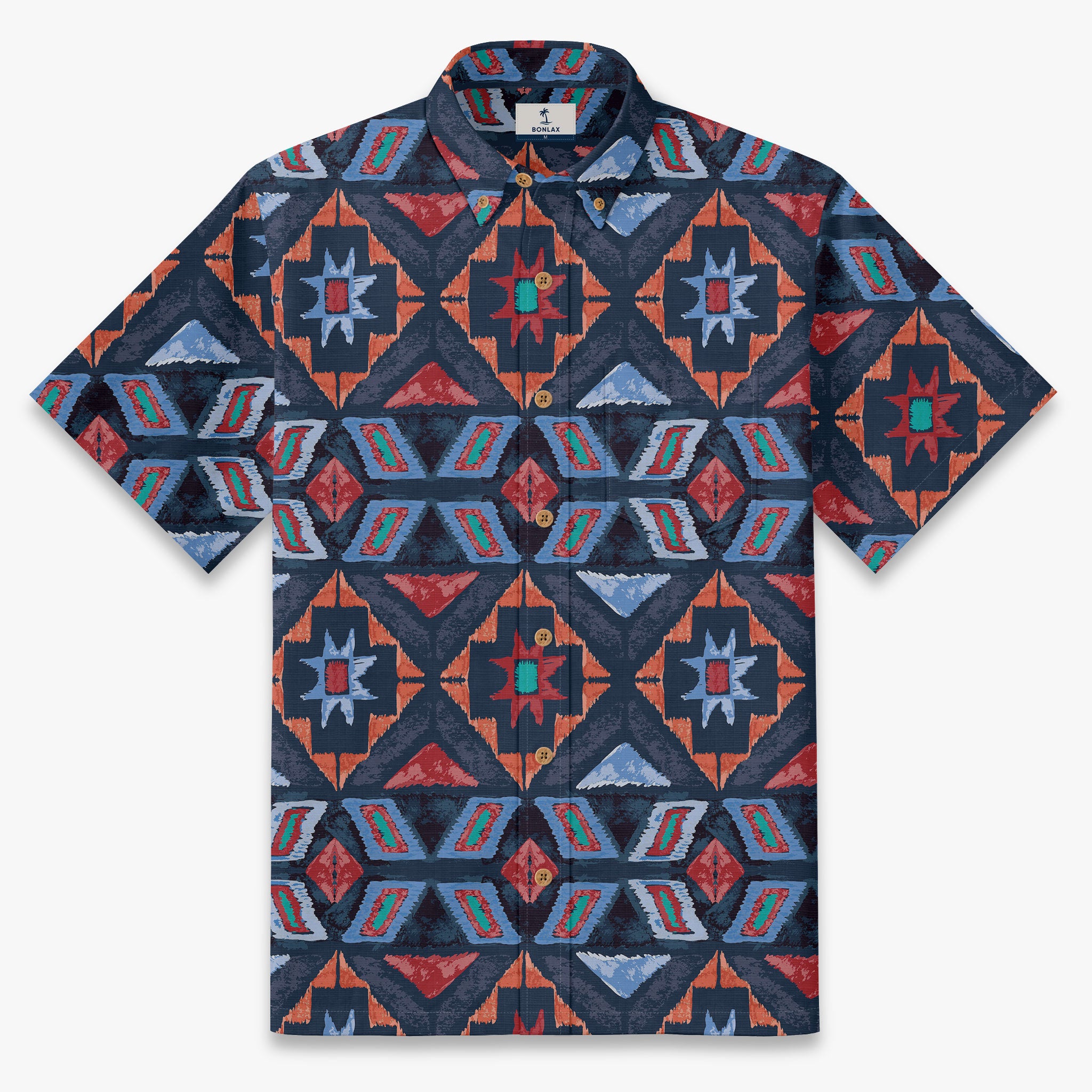 Midnight Mesa Geometric Resort Shirt