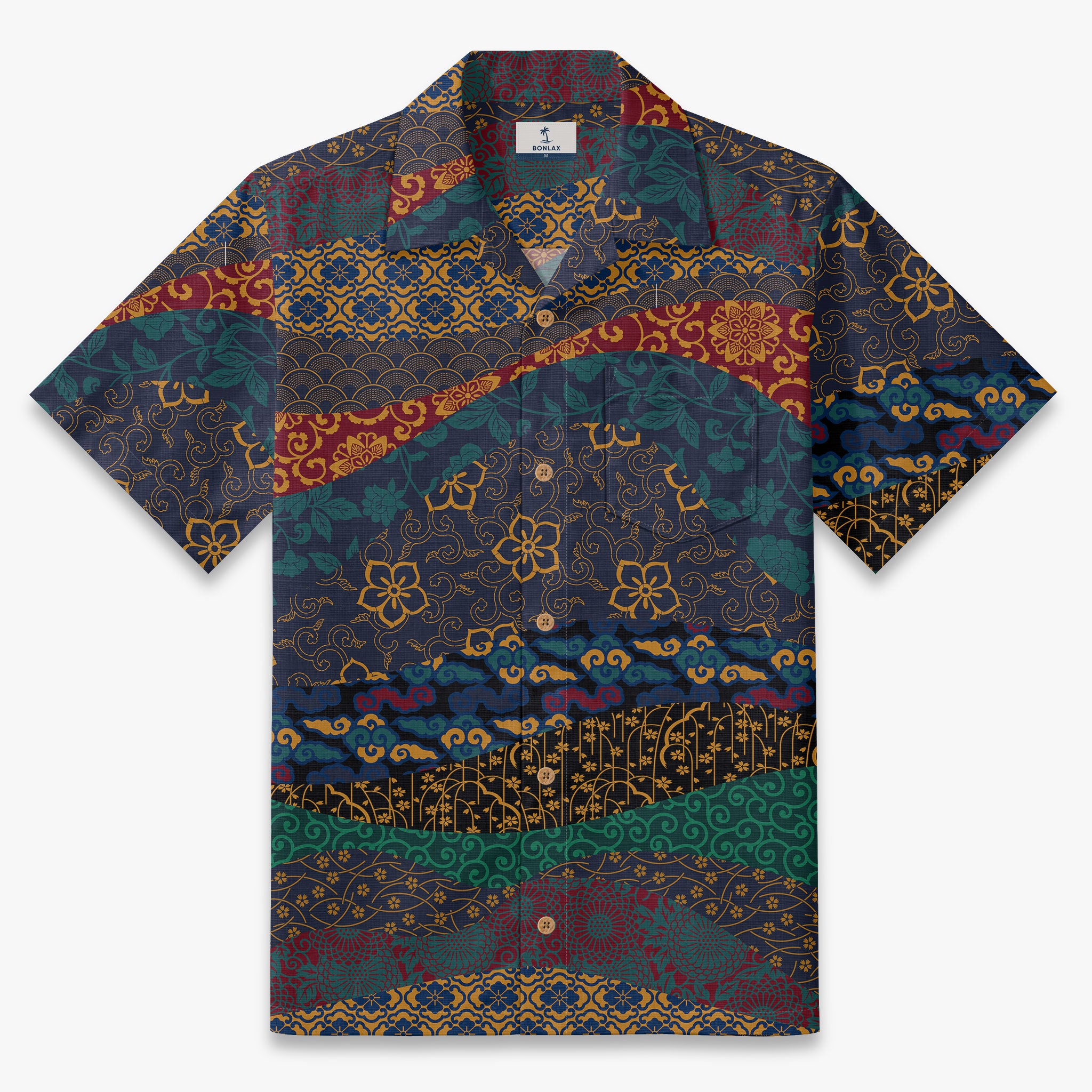 Kyoto Brocade Tides Camp Shirt