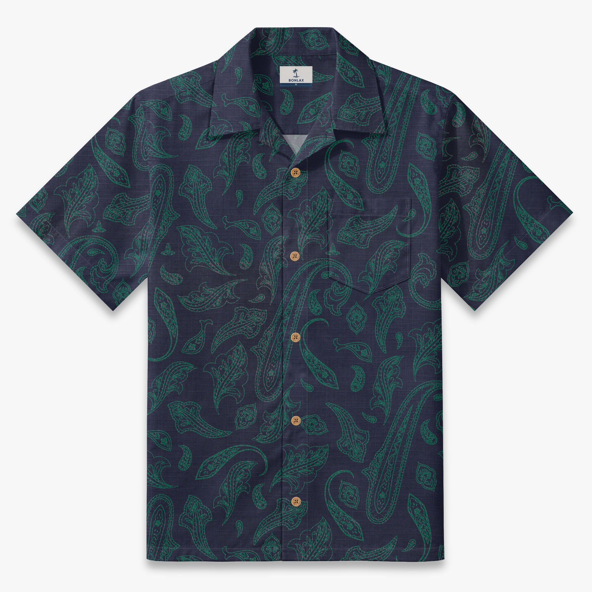 Jade Paisley Nocturne Camp Shirt