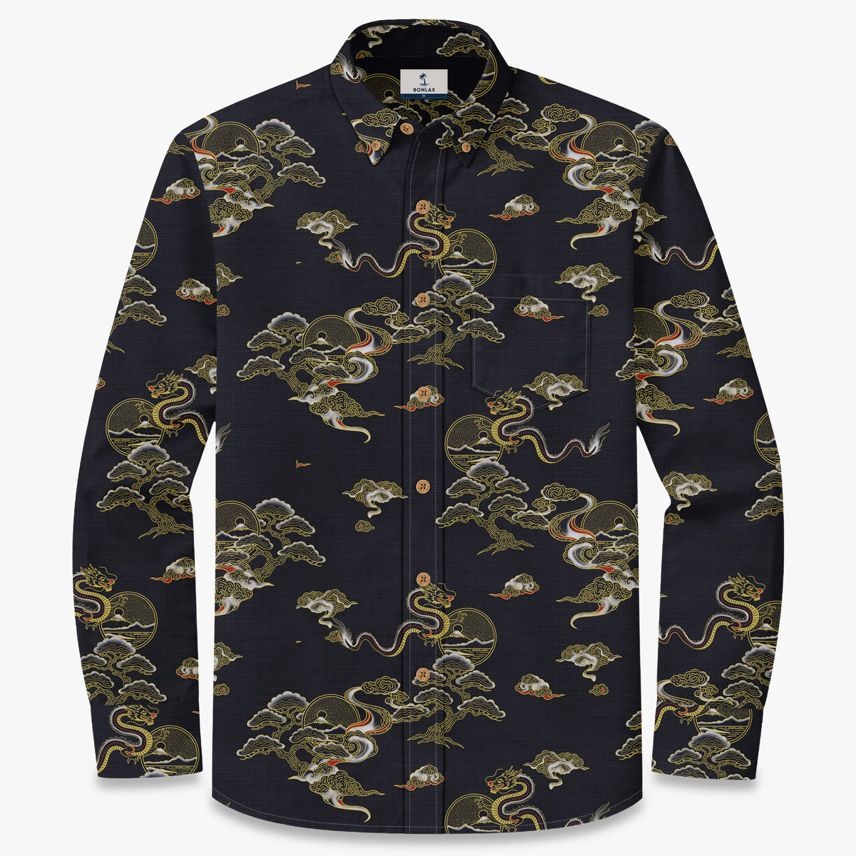 Celestial Dragon Aloha Long Sleeve Shirt