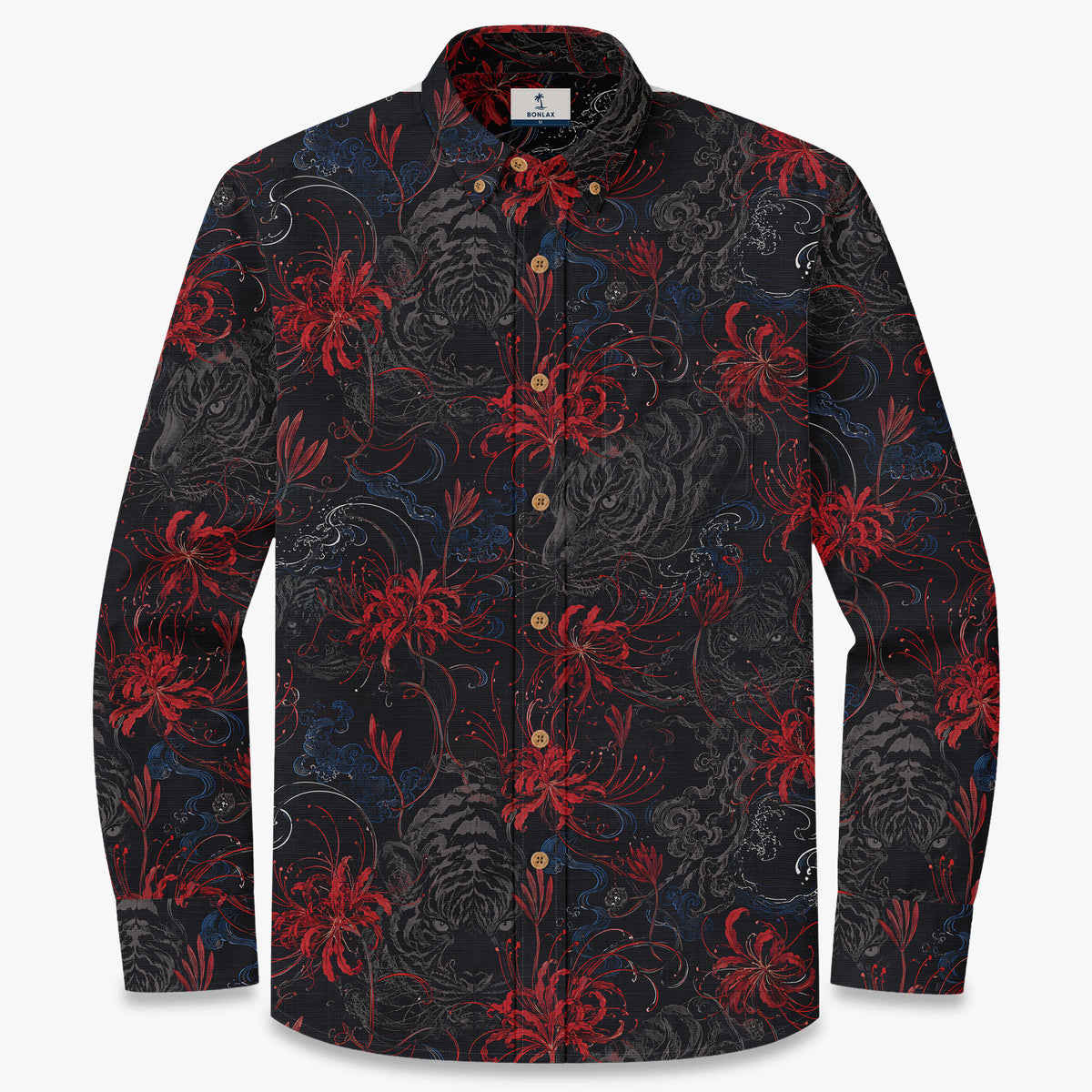 Crimson Tiger Nocturne Long Sleeve Shirt
