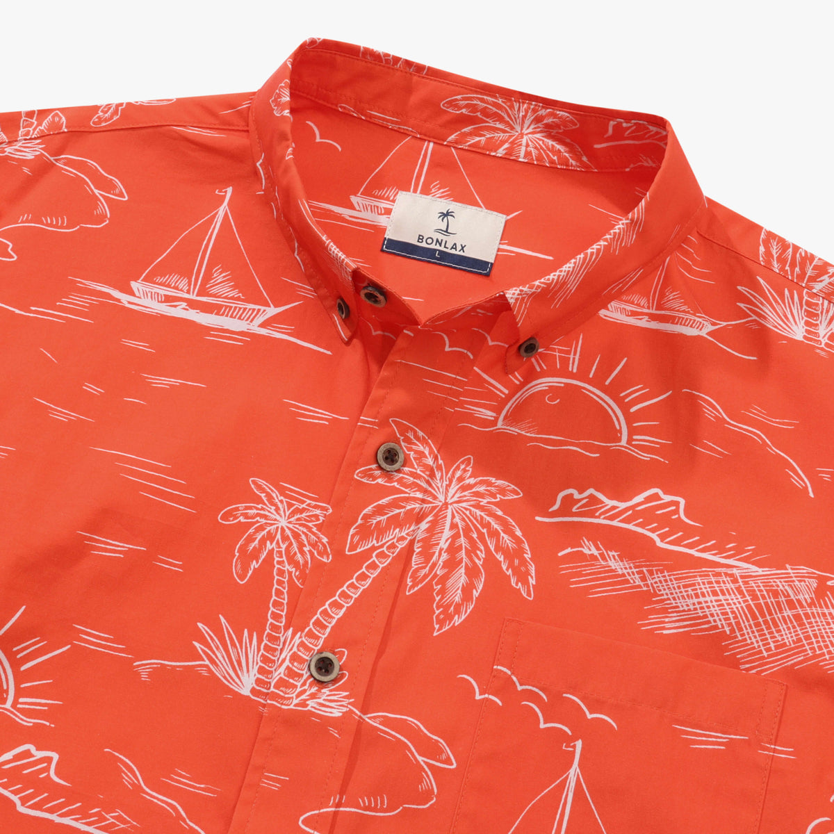 Langarmshirt „Kokosnussbaum-Sonnenuntergang“
