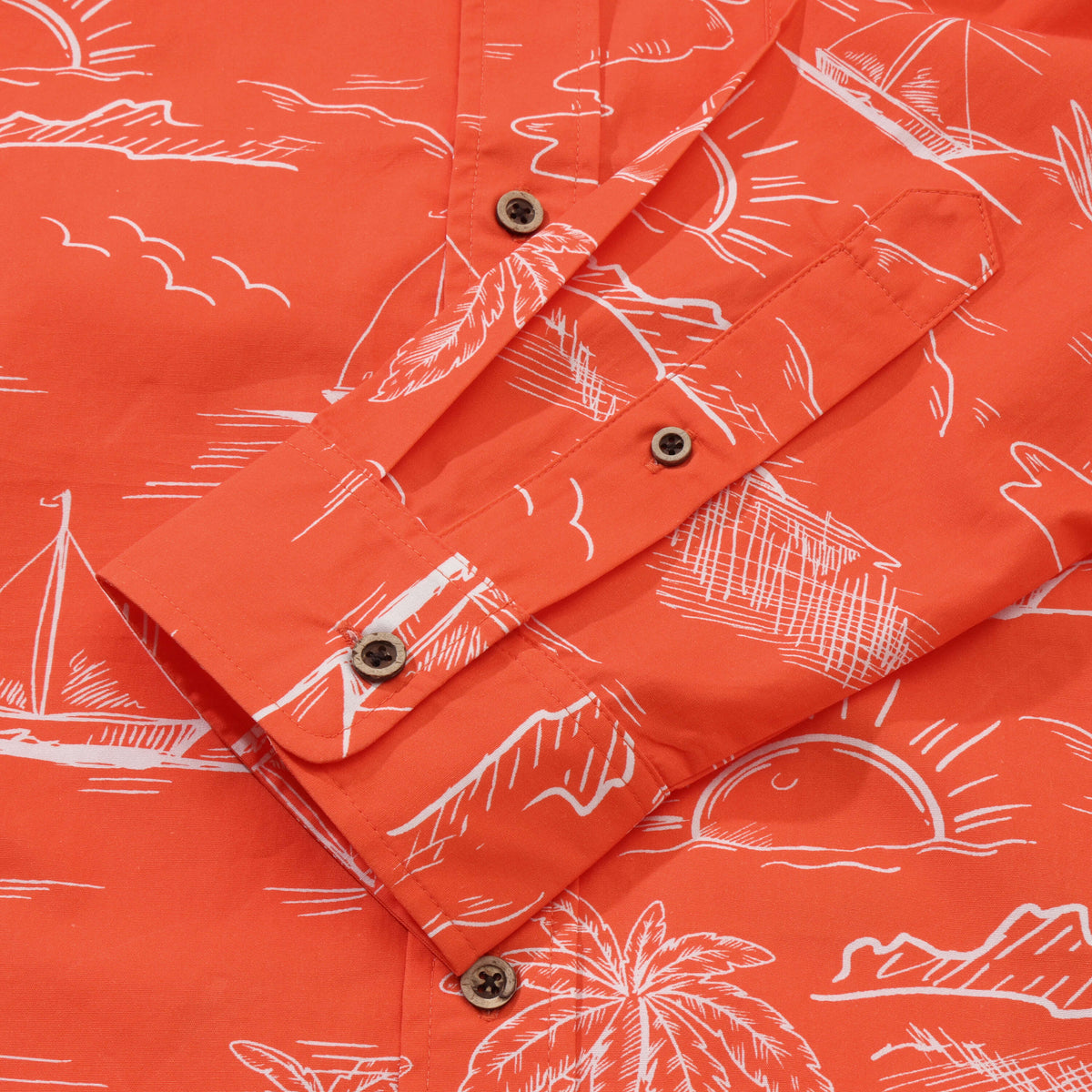 Langarmshirt „Kokosnussbaum-Sonnenuntergang“