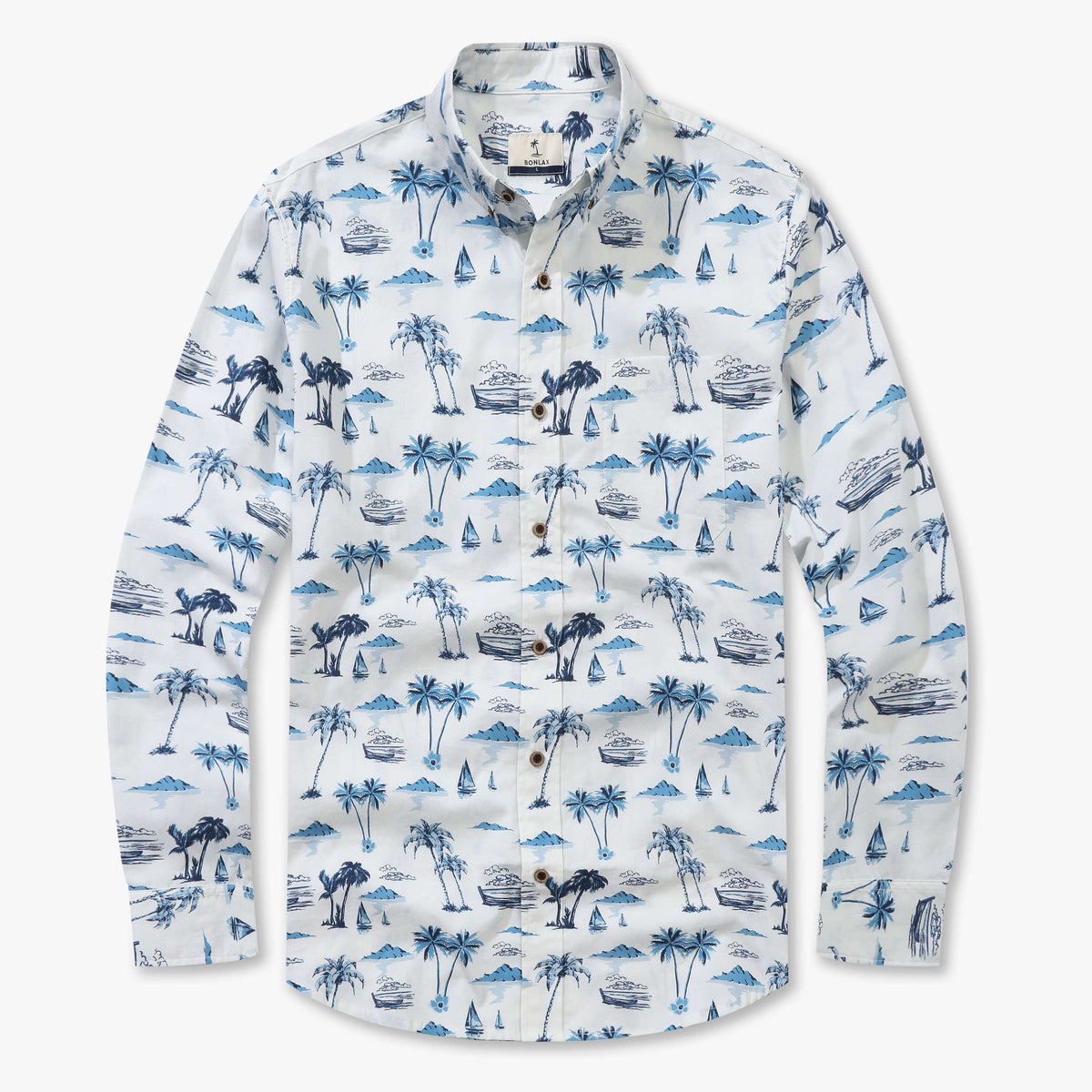Island Coconut Tree Long Sleeve Shirt