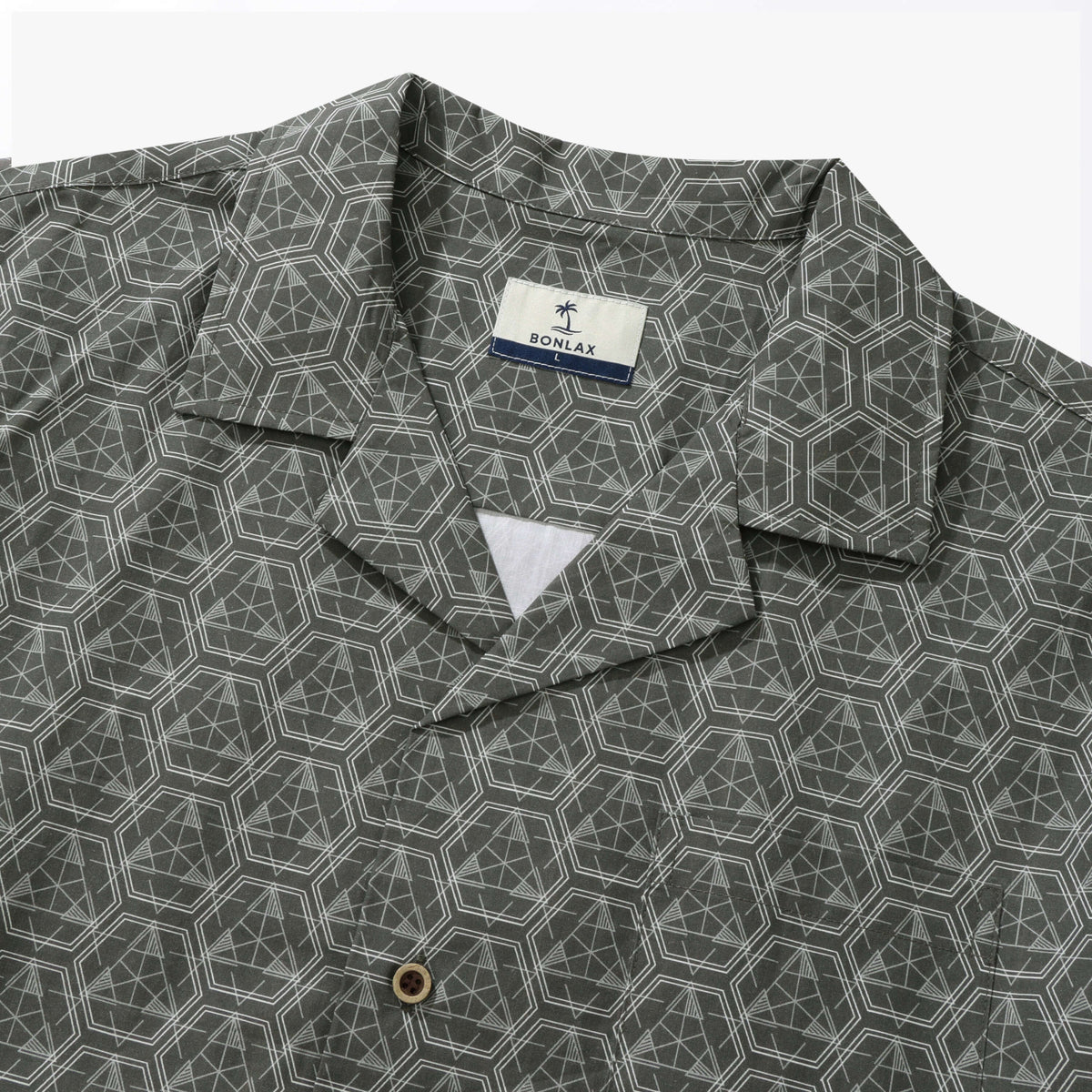 Basic Geometric Camp Shirt