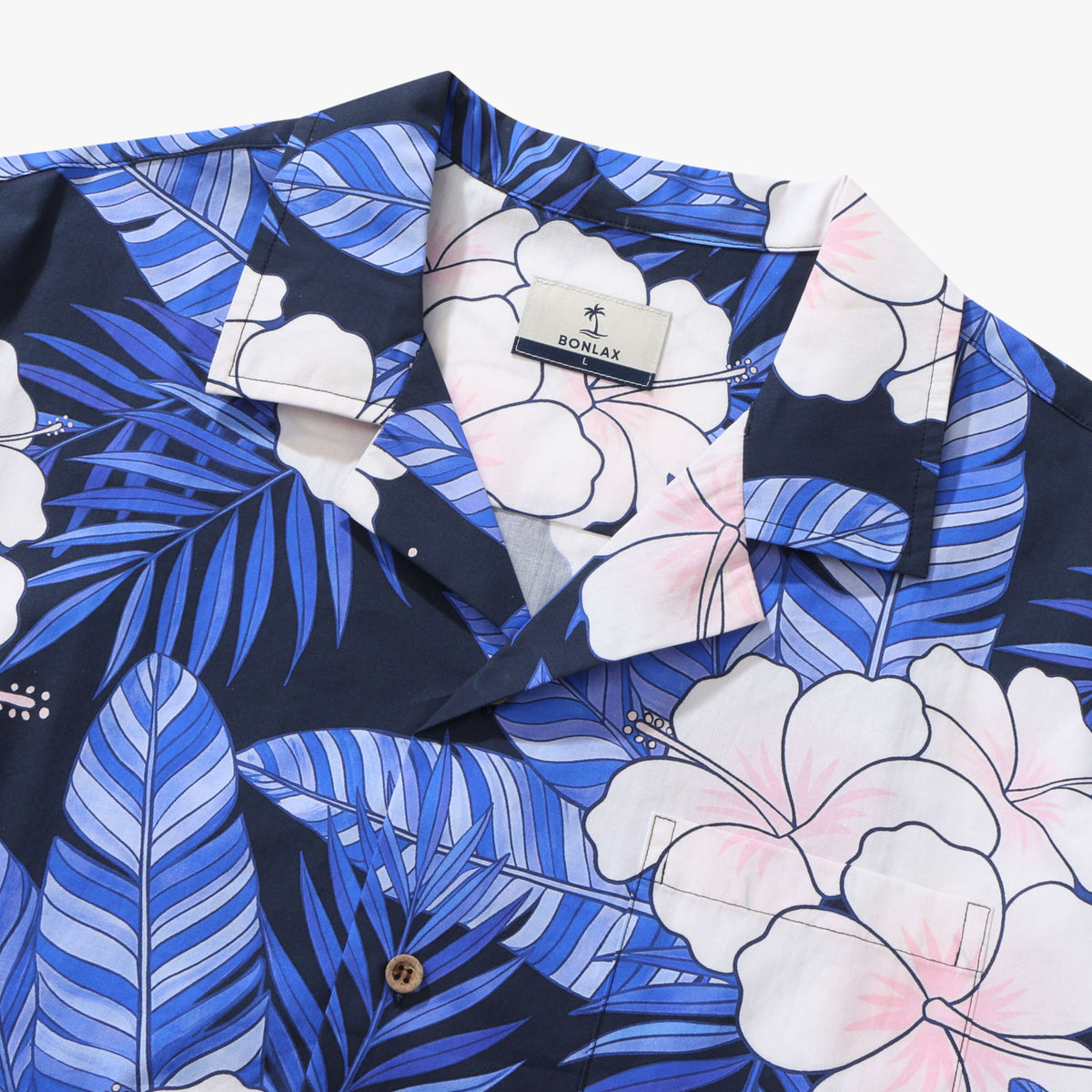 Moonlit Hibiscus Camp Shirt