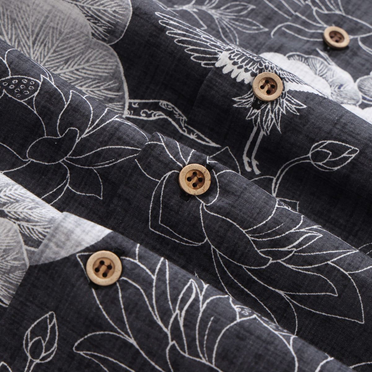 Ethereal Crane & Bloom Camp Shirt