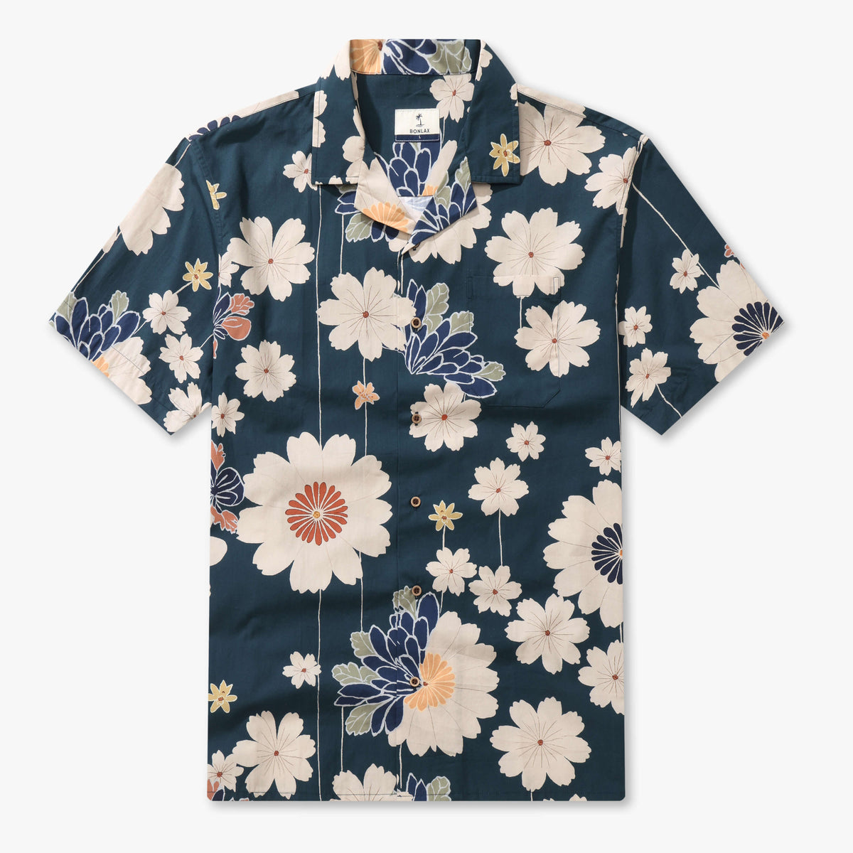 Midnight Petal Waltz Camp Shirt