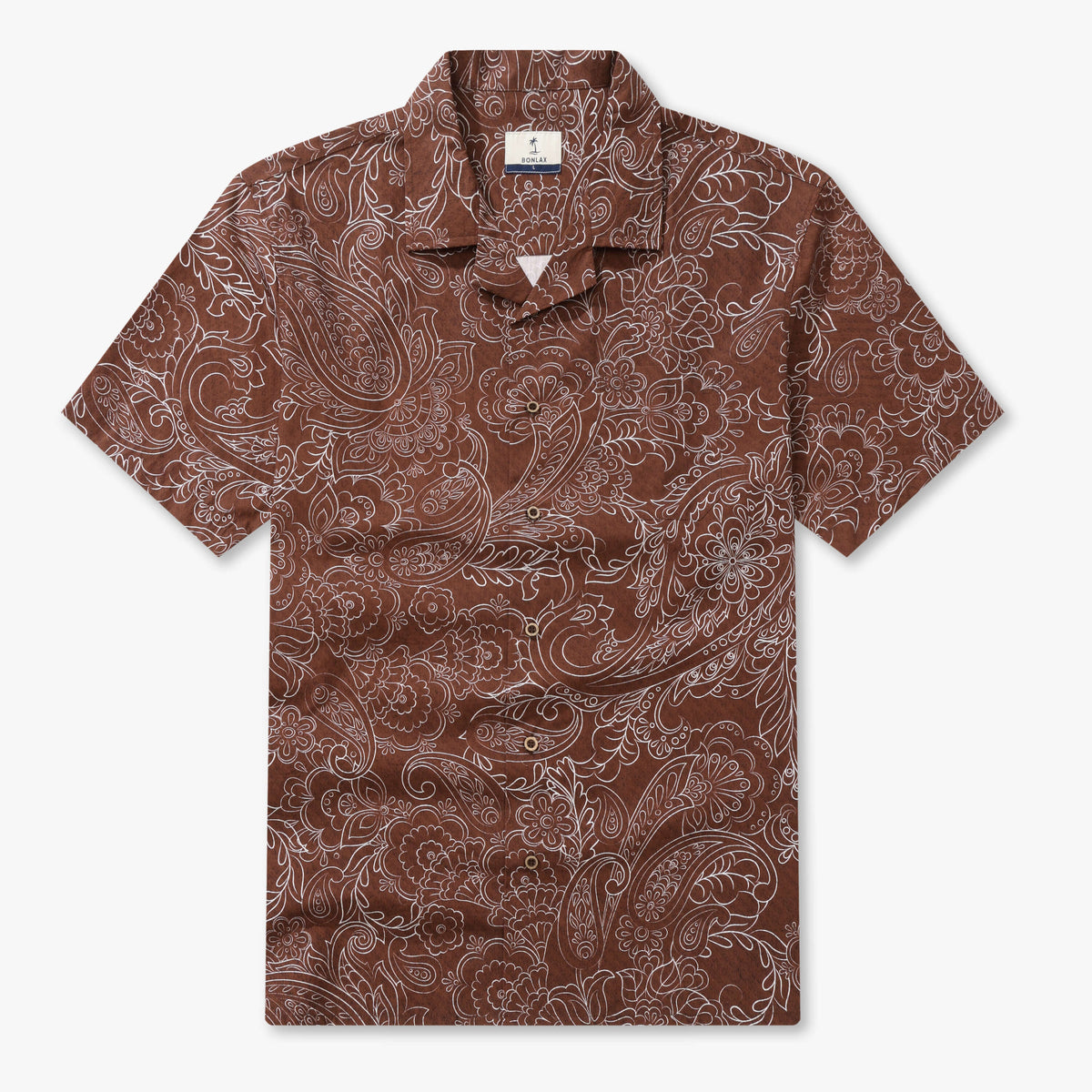 Cocoa Paisley Vintage Camp Shirt