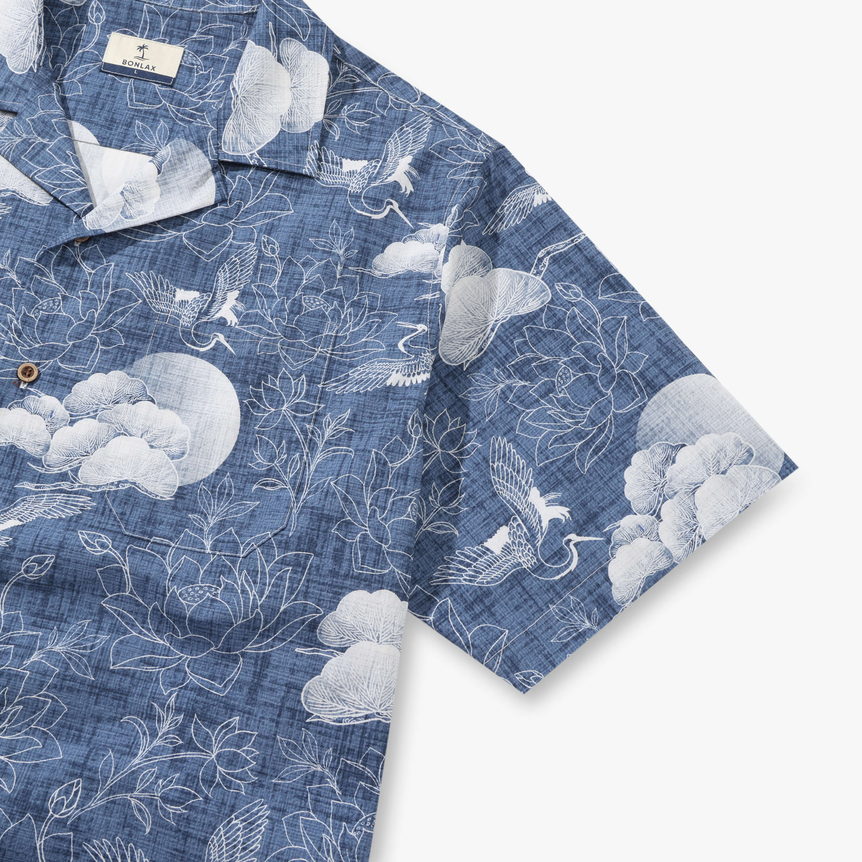Ethereal Crane & Bloom Camp Shirt
