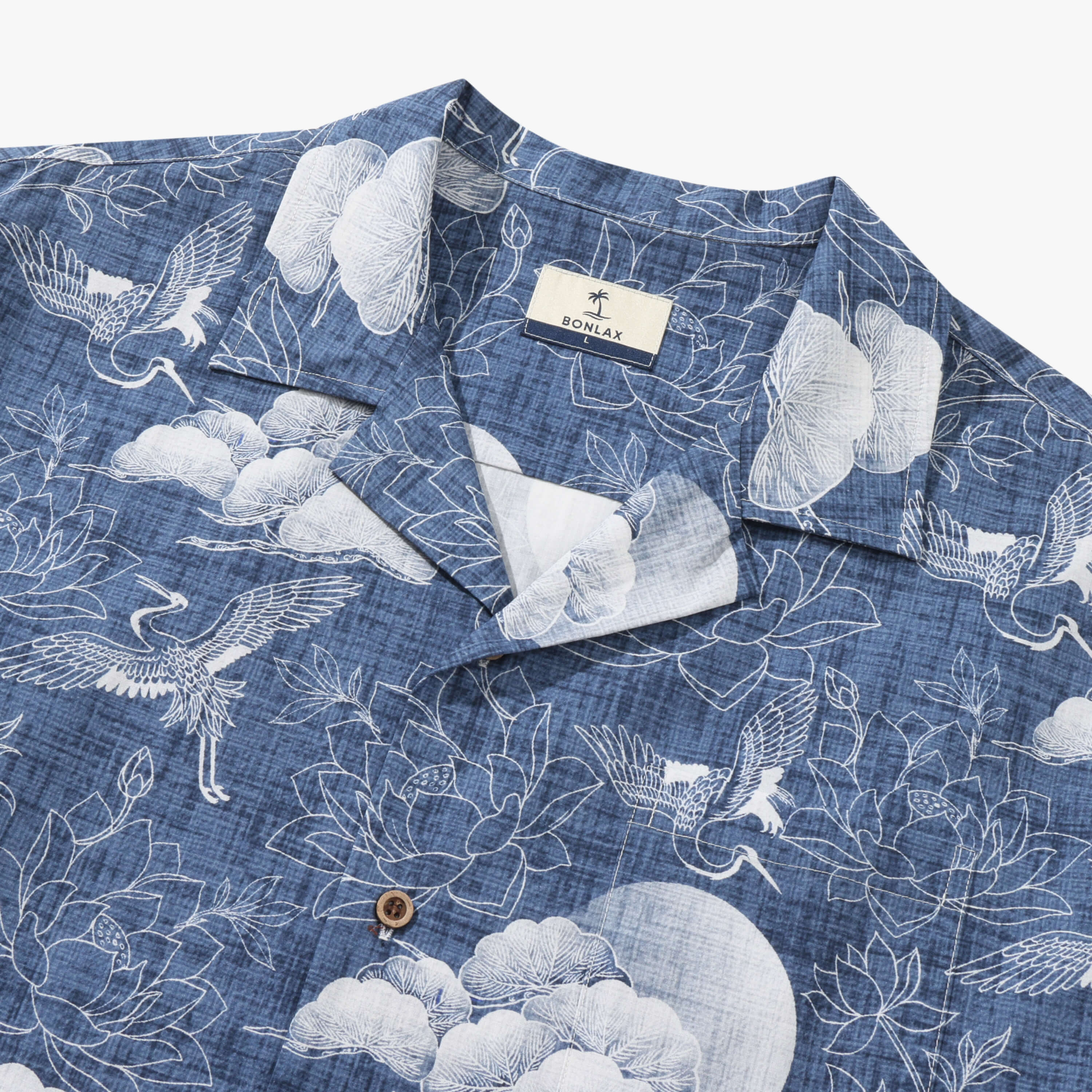Ethereal Crane & Bloom Camp Shirt