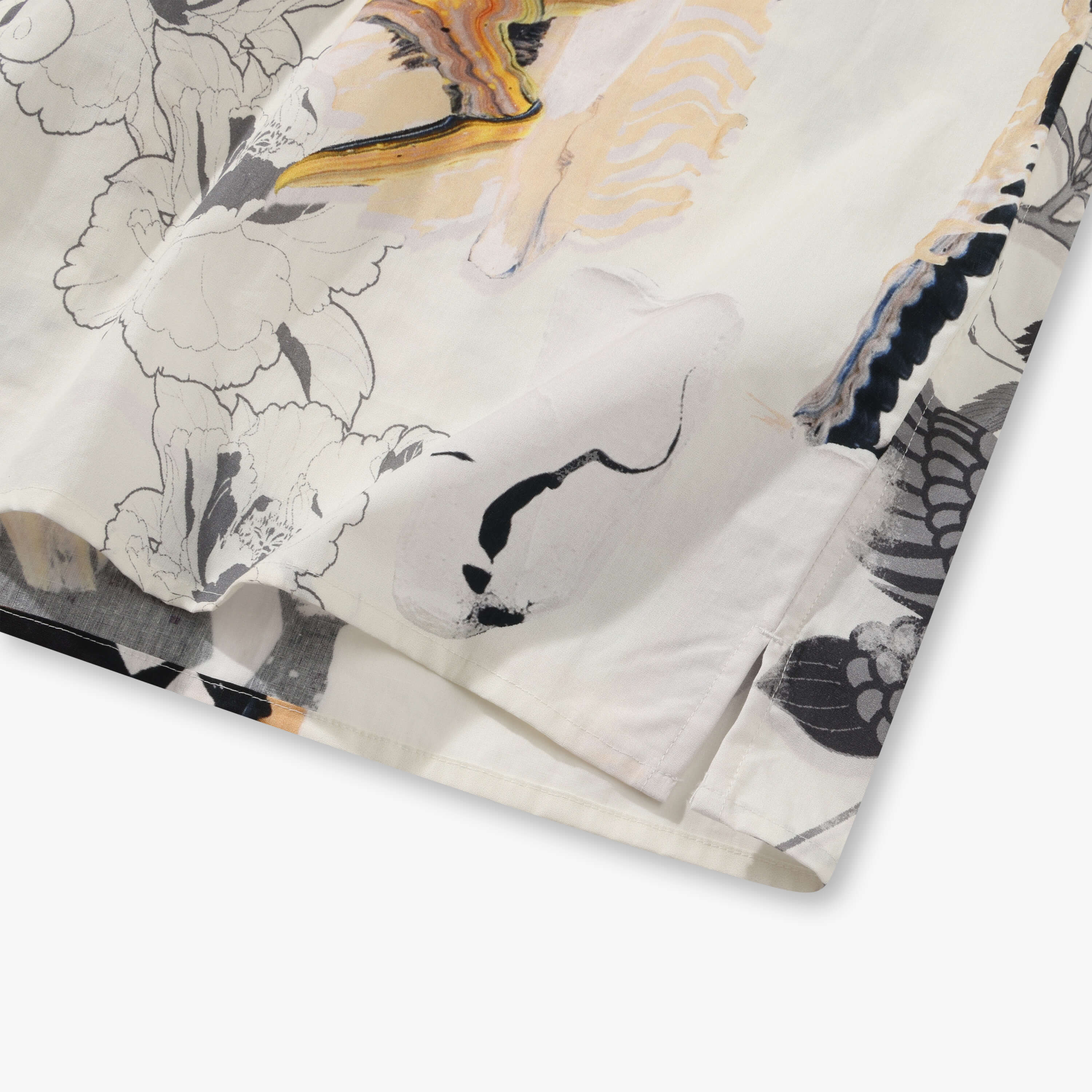 Ukiyo-e Crane Collage Camp Shirt