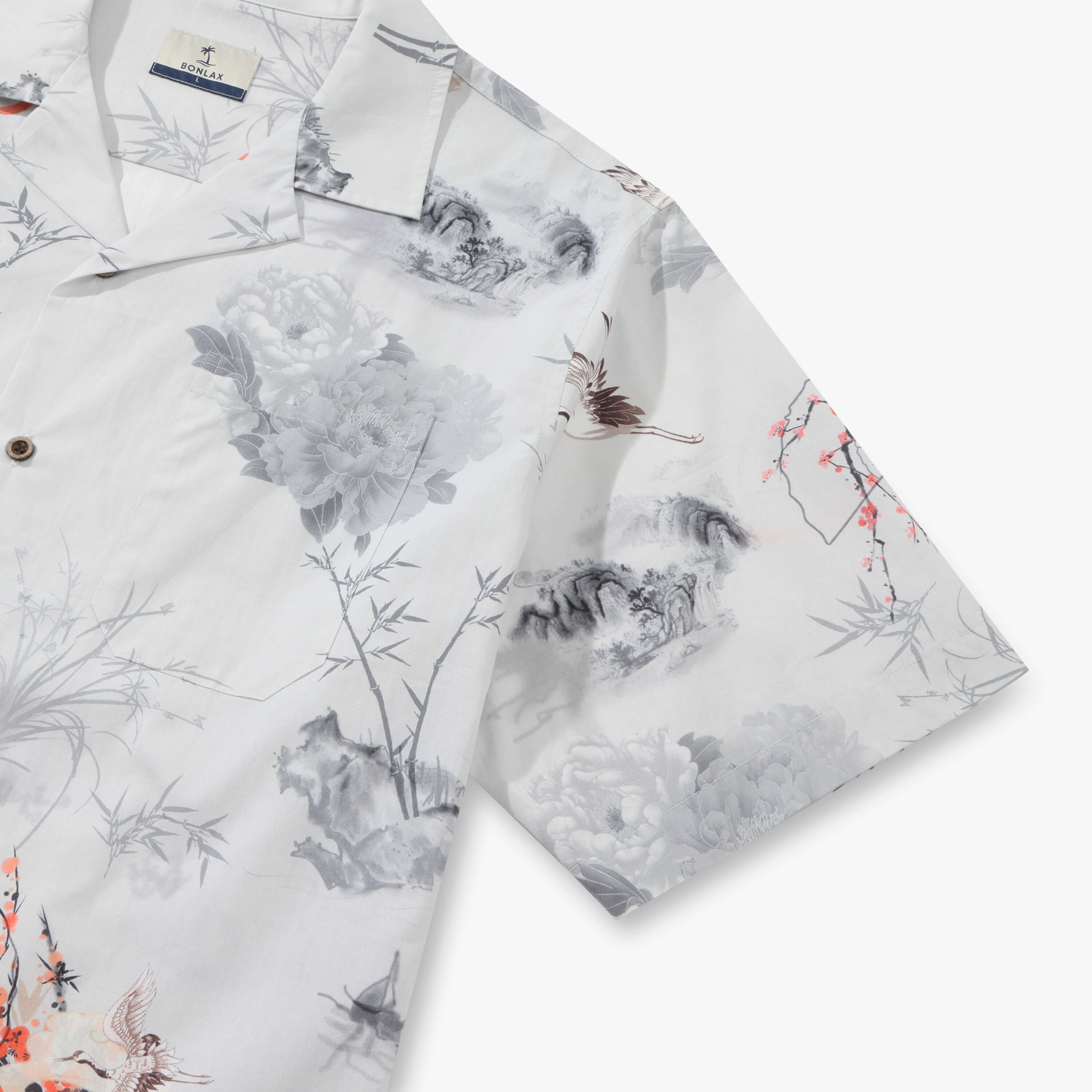 Oriental Poetic Landscape Camp Shirt