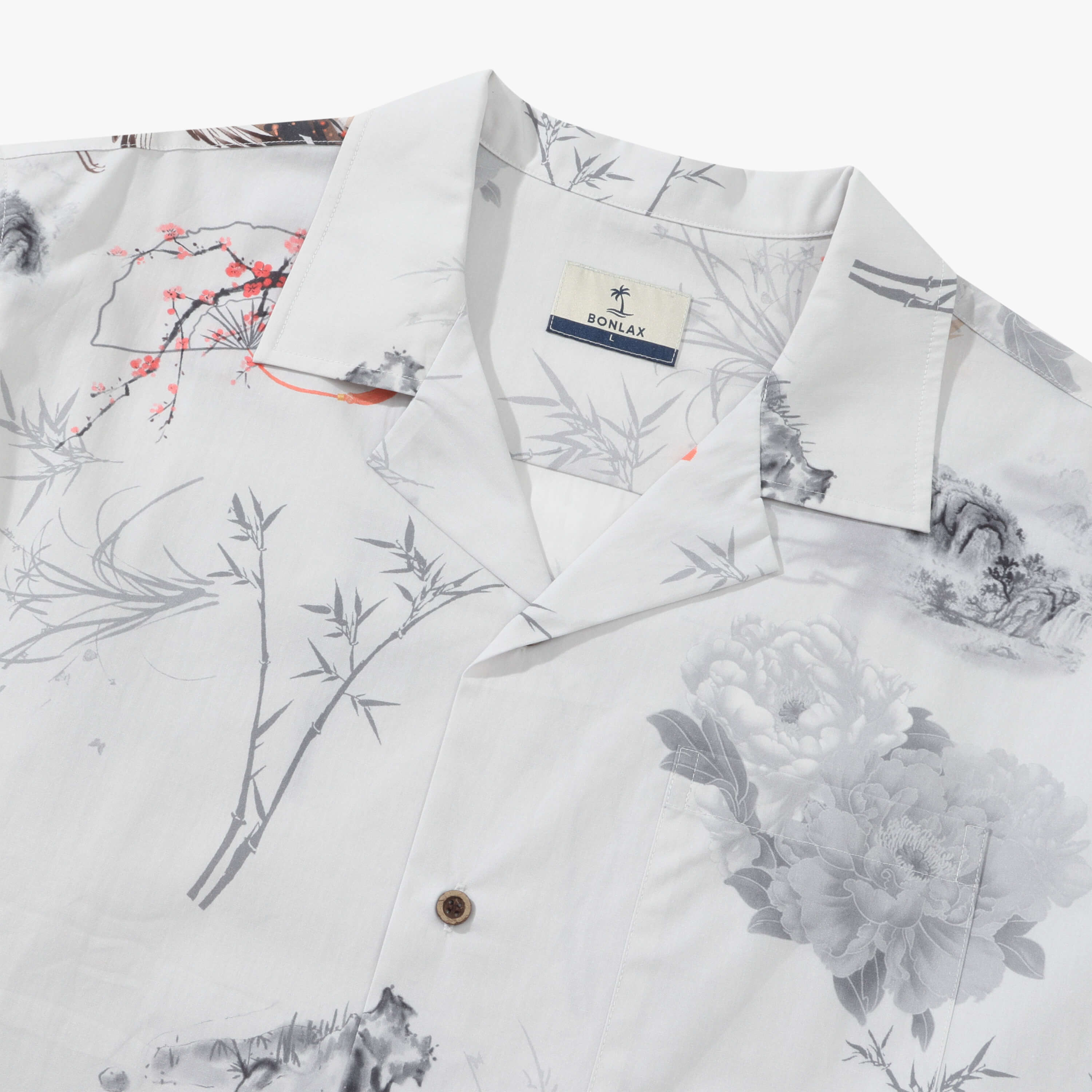 Oriental Poetic Landscape Camp Shirt