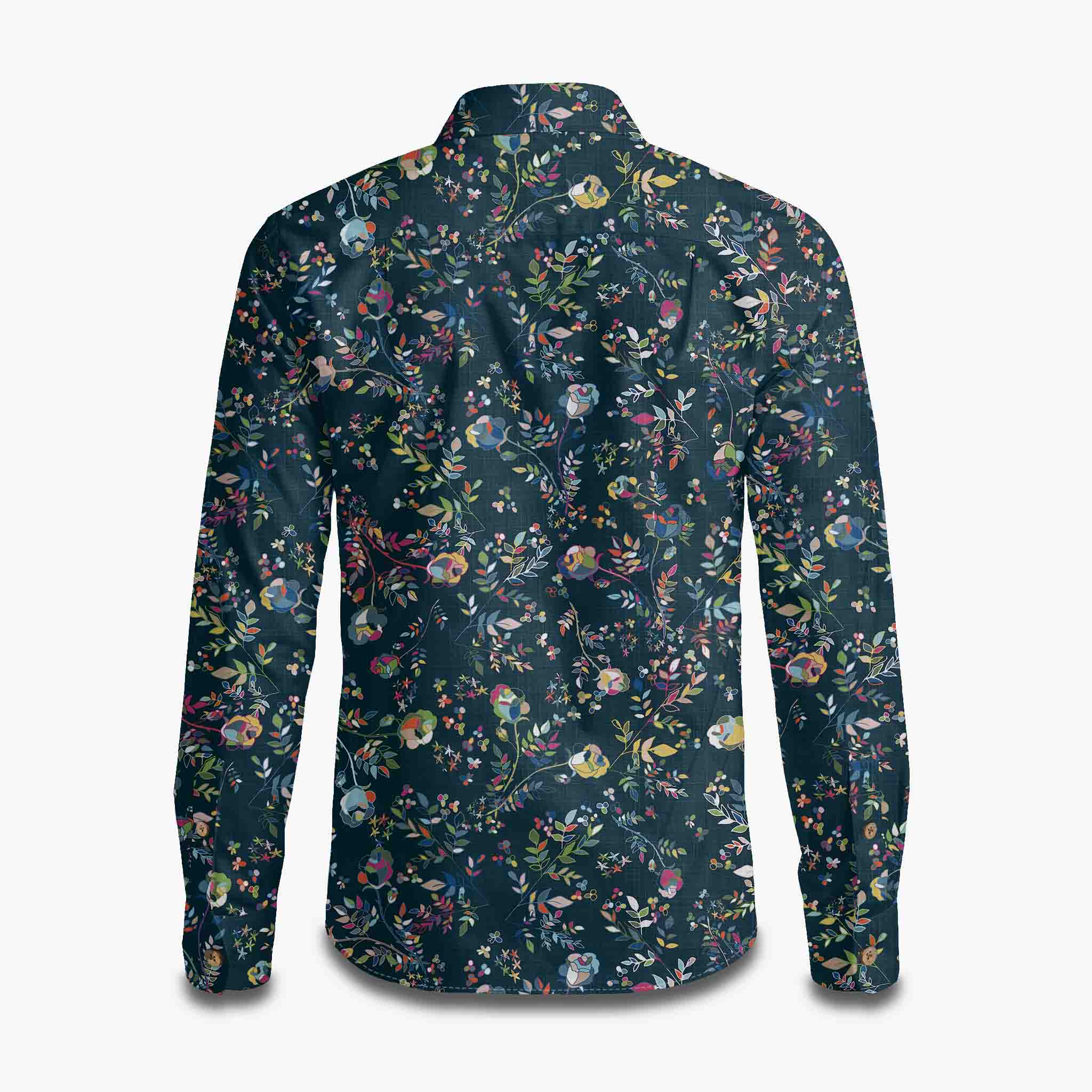 Multi-colored Floral Long Sleeve Shirt