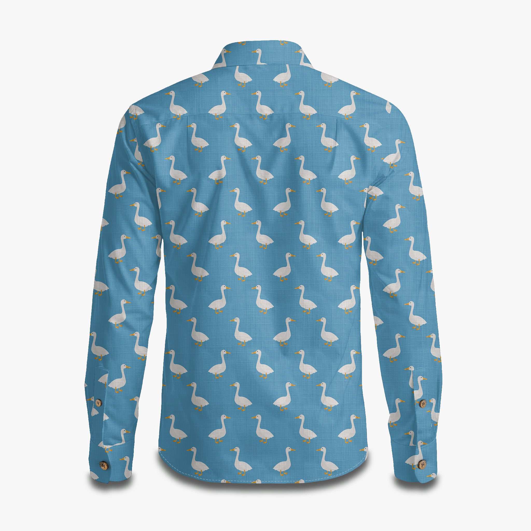 Cute Goose Print Long Sleeve Shirt