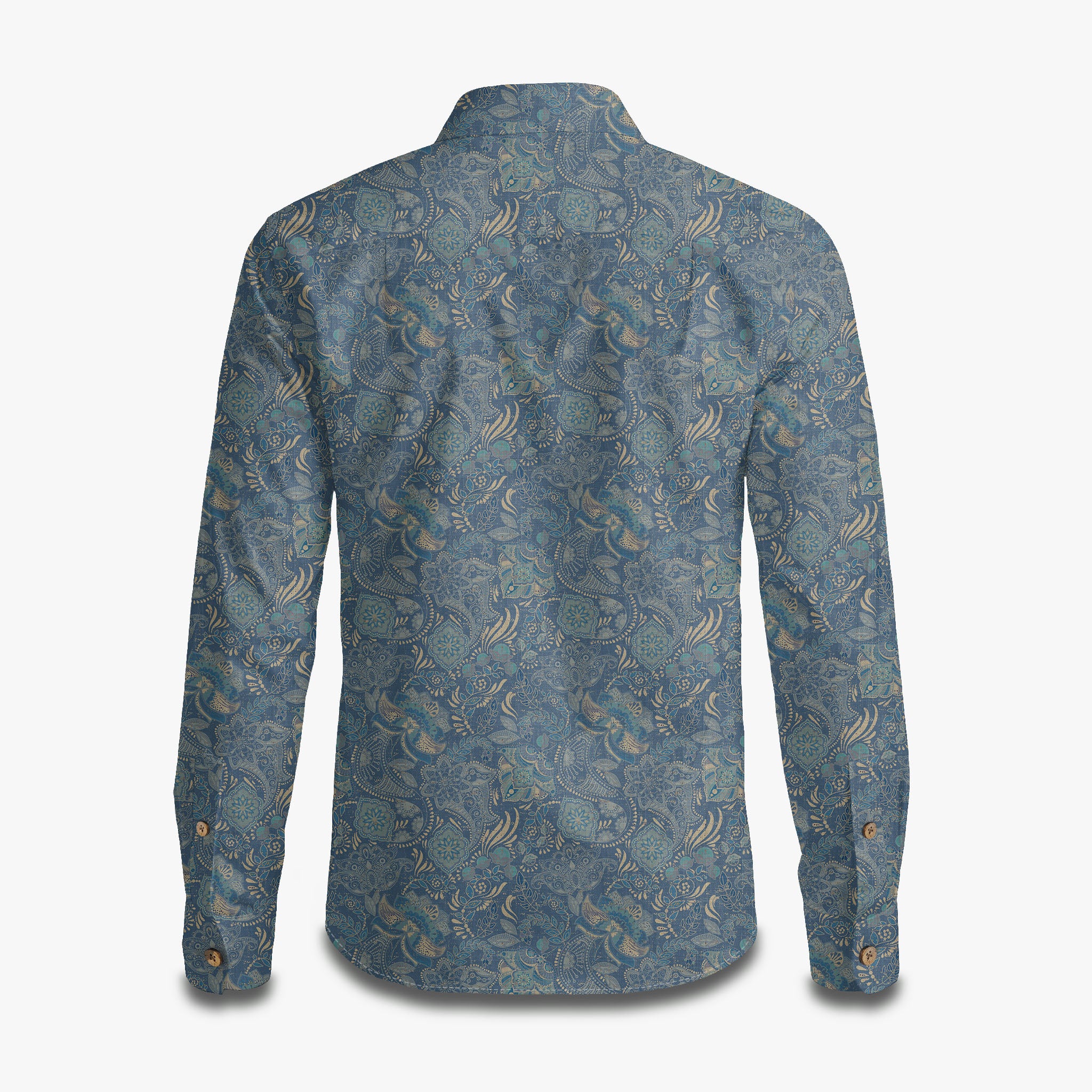 Oriental Style Exquisite Print Long Sleeve Shirt