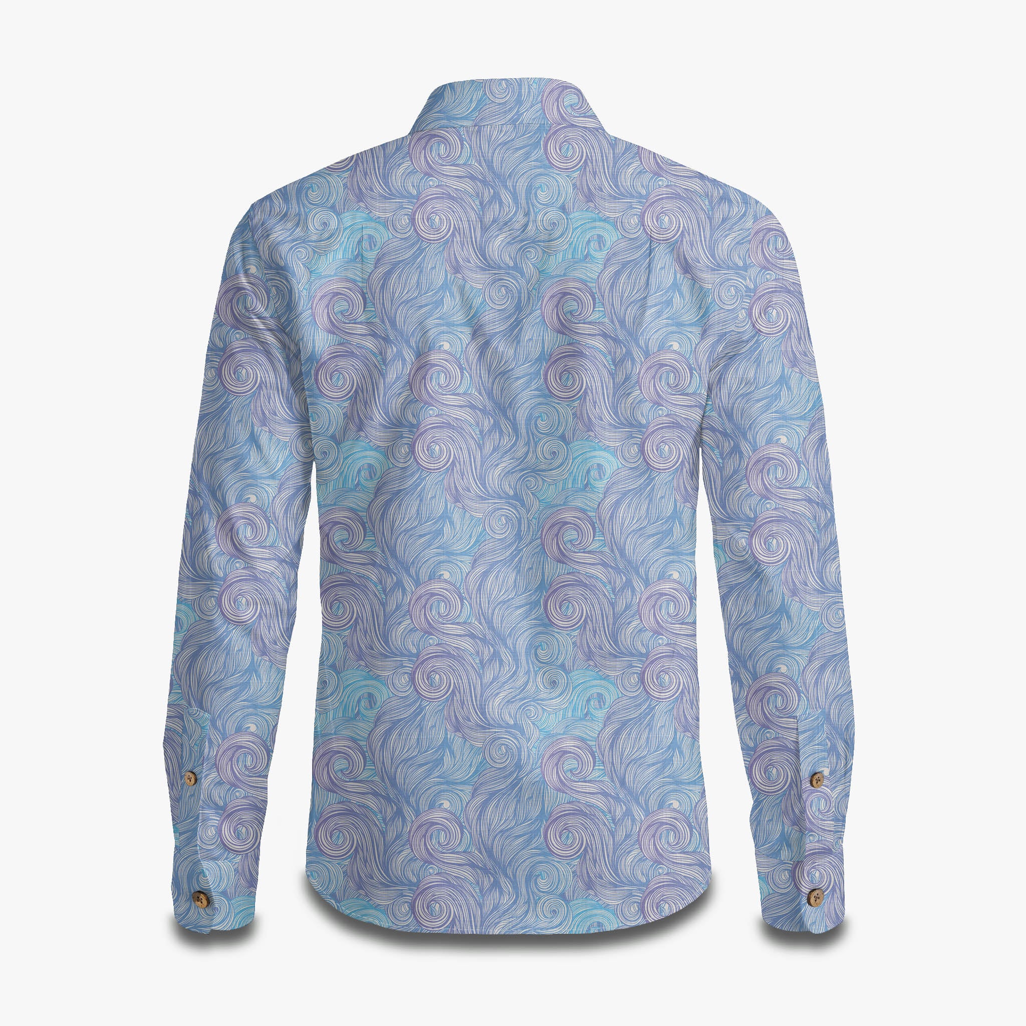 Contrast Color Tornado Pattern Long Sleeve Shirt